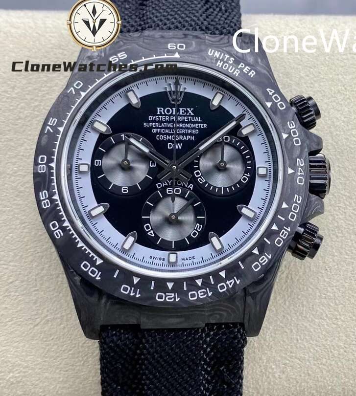 Modified Super Clone Watches 1:1 DiW Rolex Daytona NTPT Carbon “CREAM INVERT”