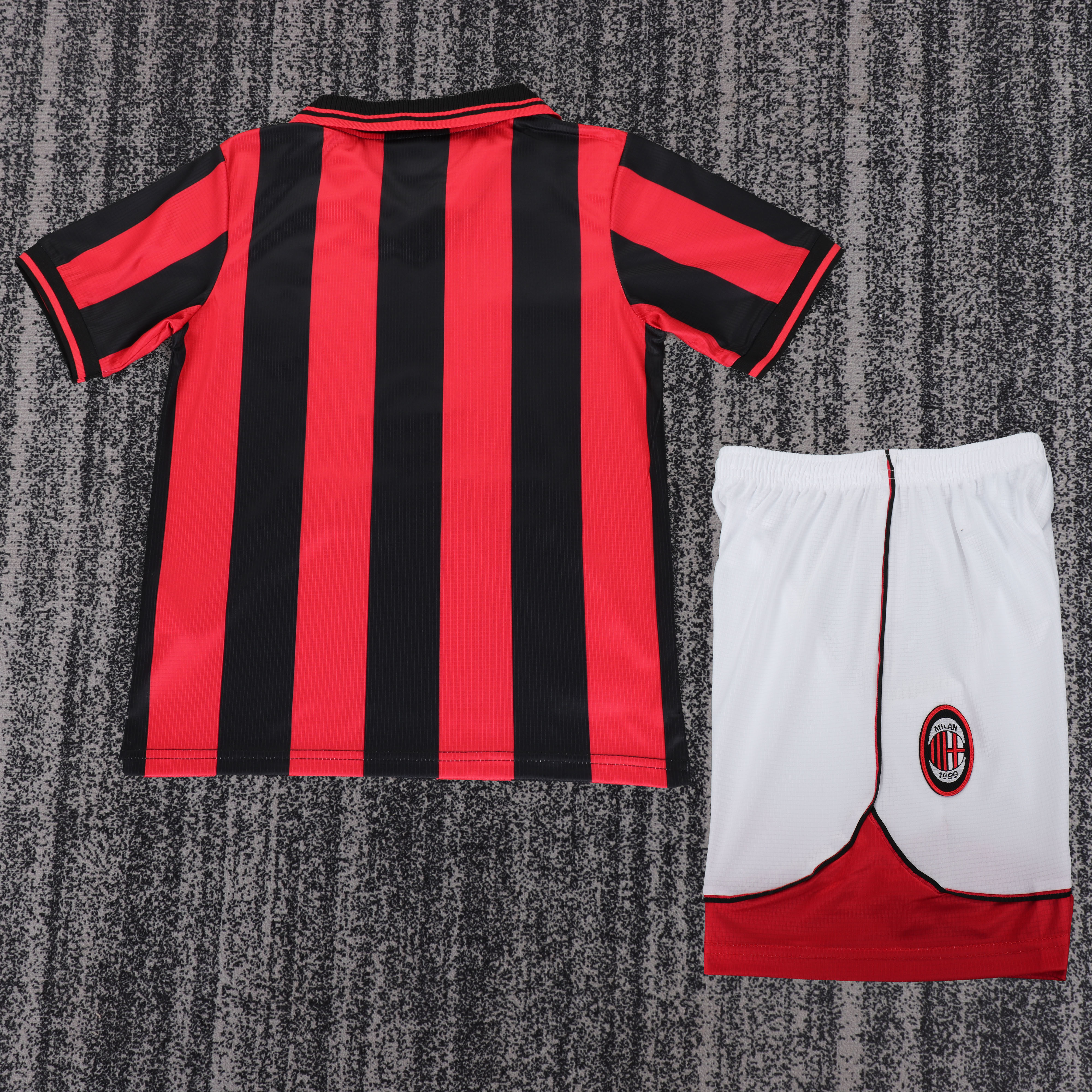 1997-98 AC Milan Home Retro Children's Jersey Set - Fans Edition