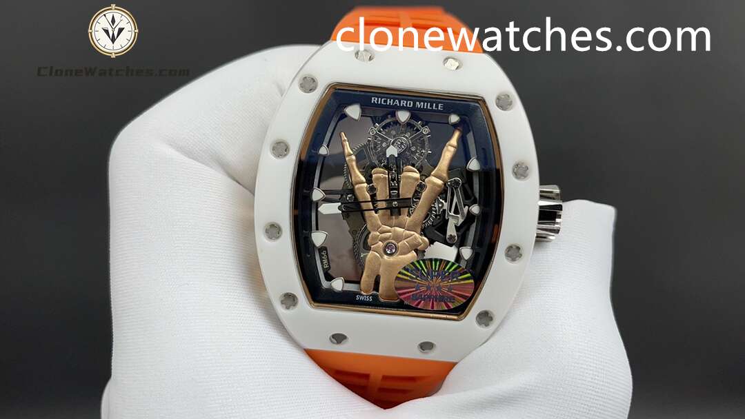 Richard Mille Super Clone Watches 1:1 RM 66 Freedom Proclaimed Tourbillon Orange Strap