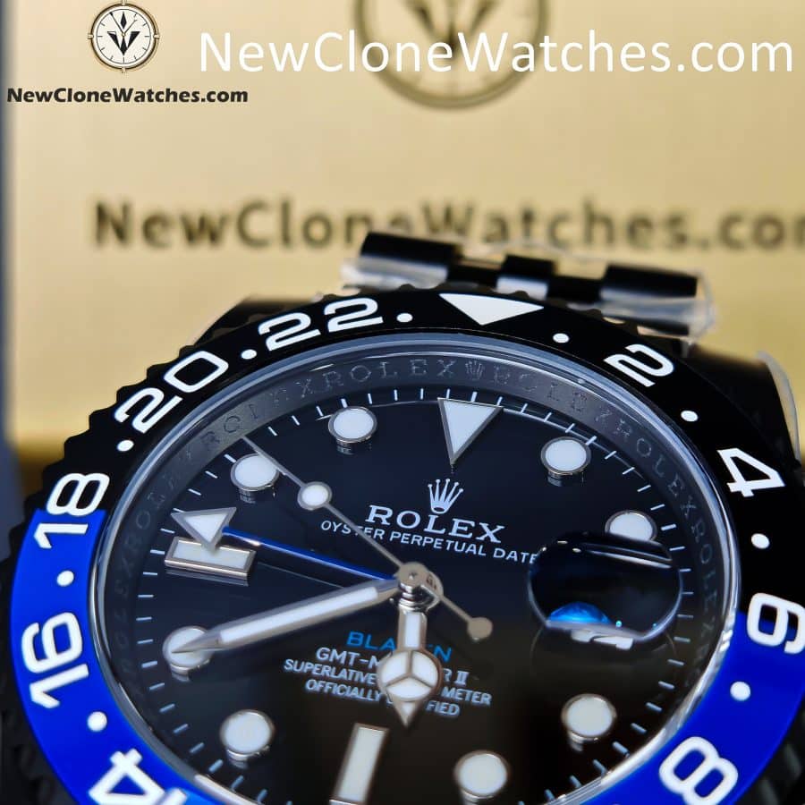 Modified Super Clone Watches 1:1 Rolex BATMAN GMT Master Black Dial 3285 Movement