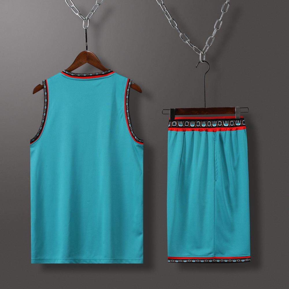 Grizzlies basketball uniform dark blue suit（Customizable name and number）