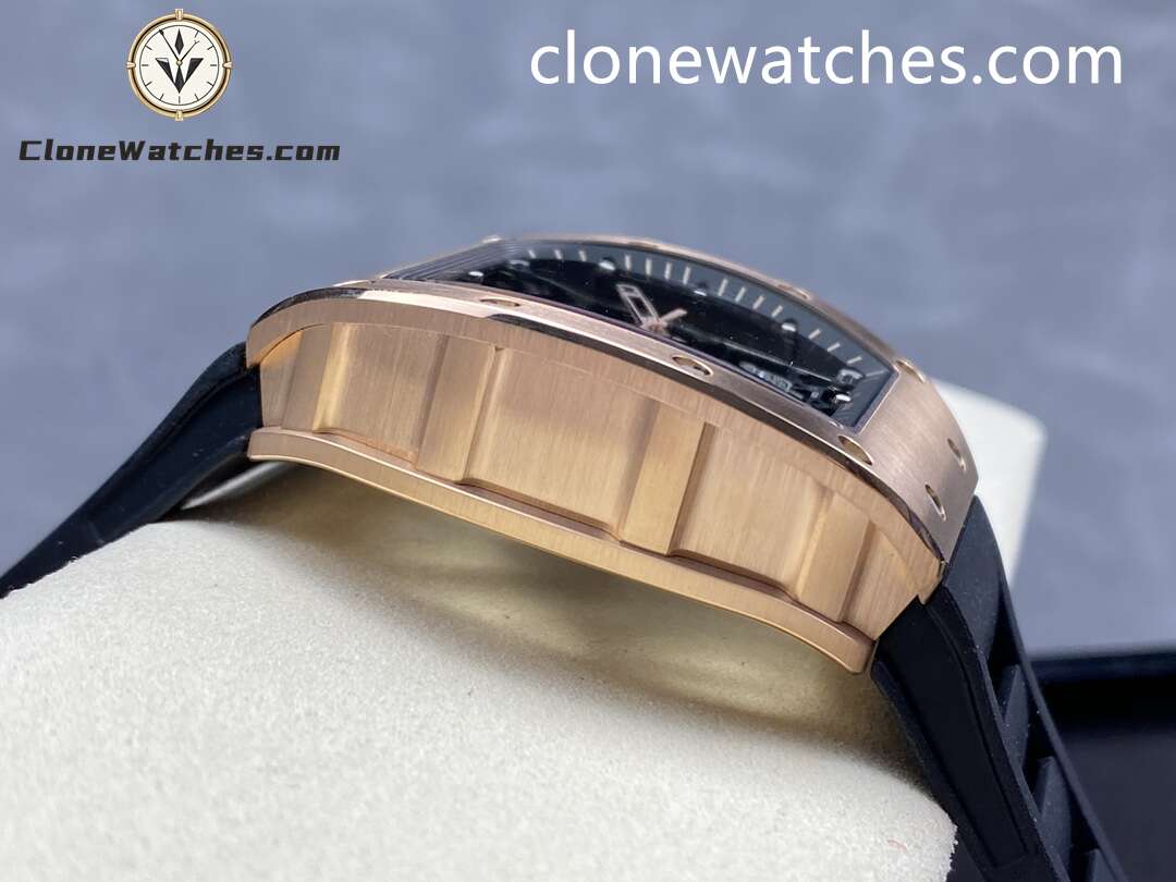 Richard Mille Super Clone Watches 1:1 RM 035 Americas Rose Gold Black Strap