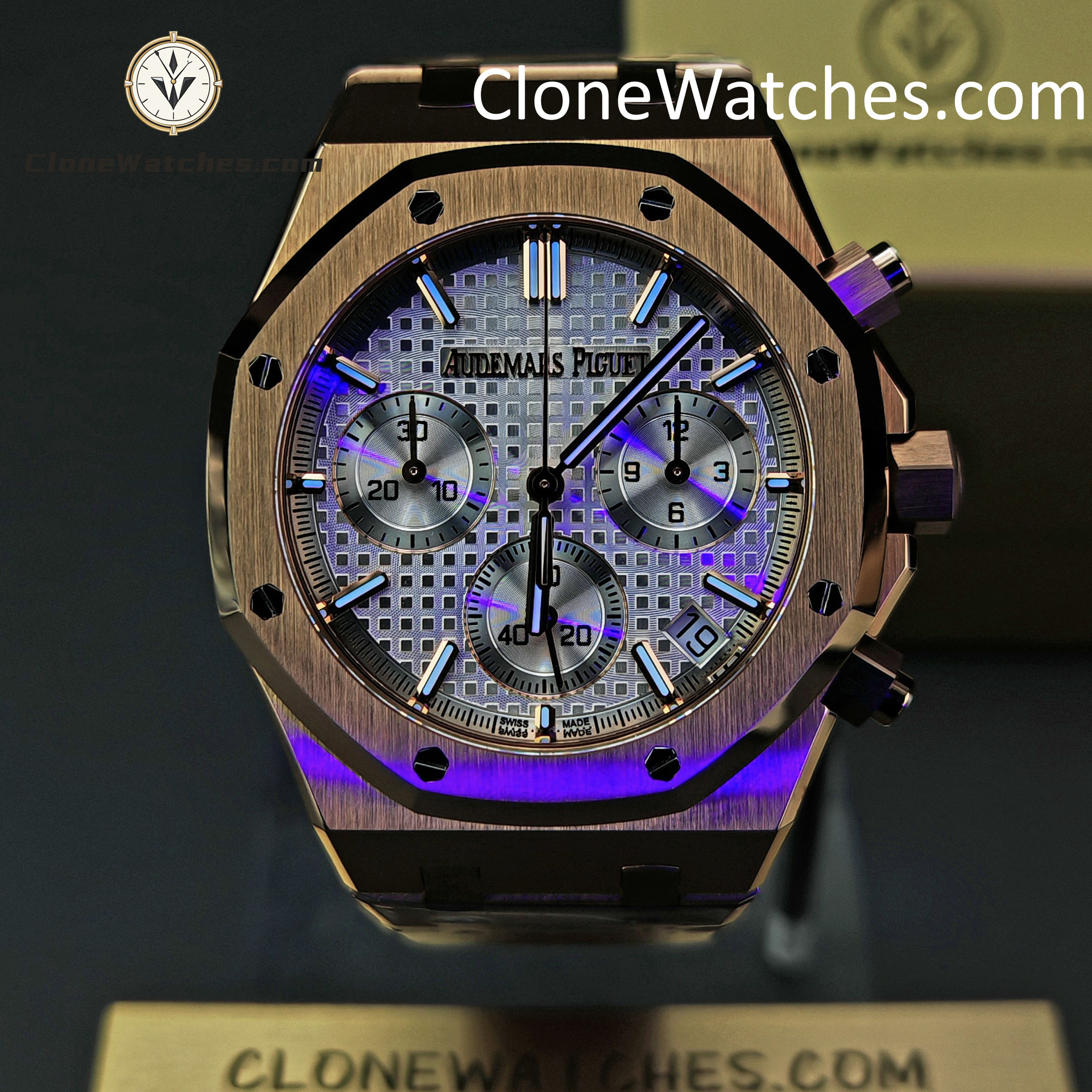 Audemars Piguet Super Clone Watches 1:1 Royal Oak Rose Gold 26240 White Dial