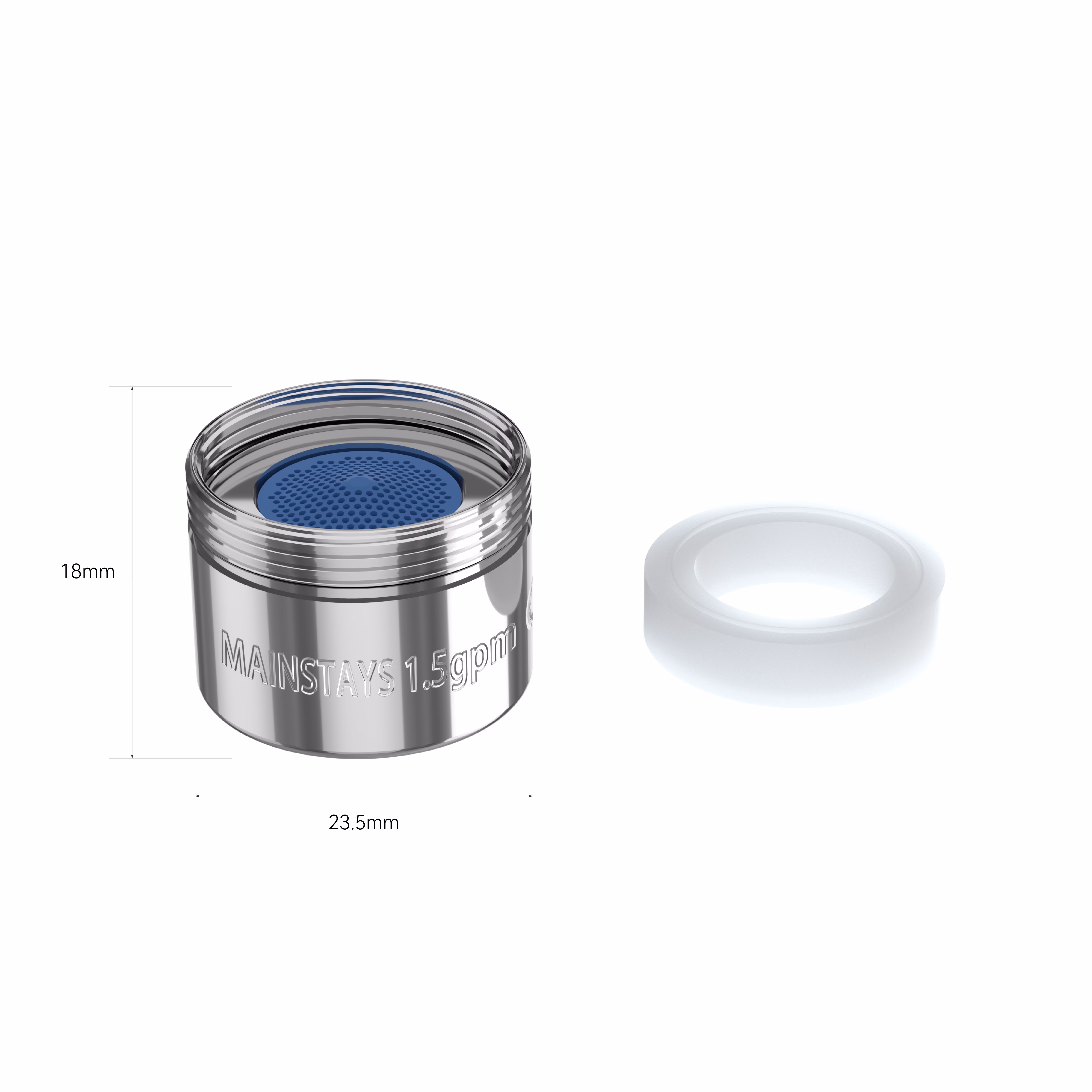 Mainstay's 1.5GPM Chrome Aerator