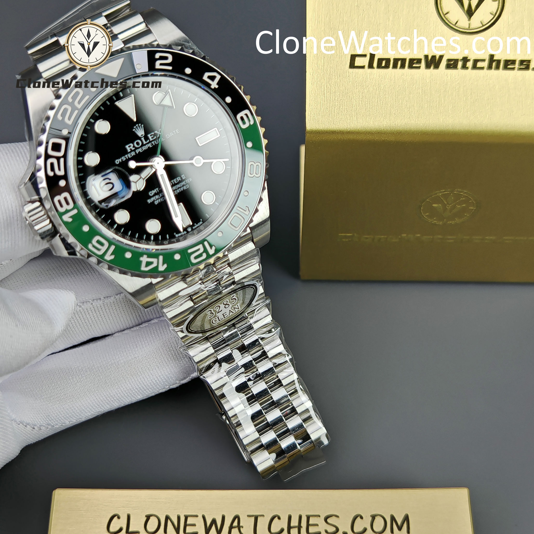 Rolex Super Clone Watches 1:1 Sprite GMT Master II m126720vtnr-0002 Jubilee 3285 Movement