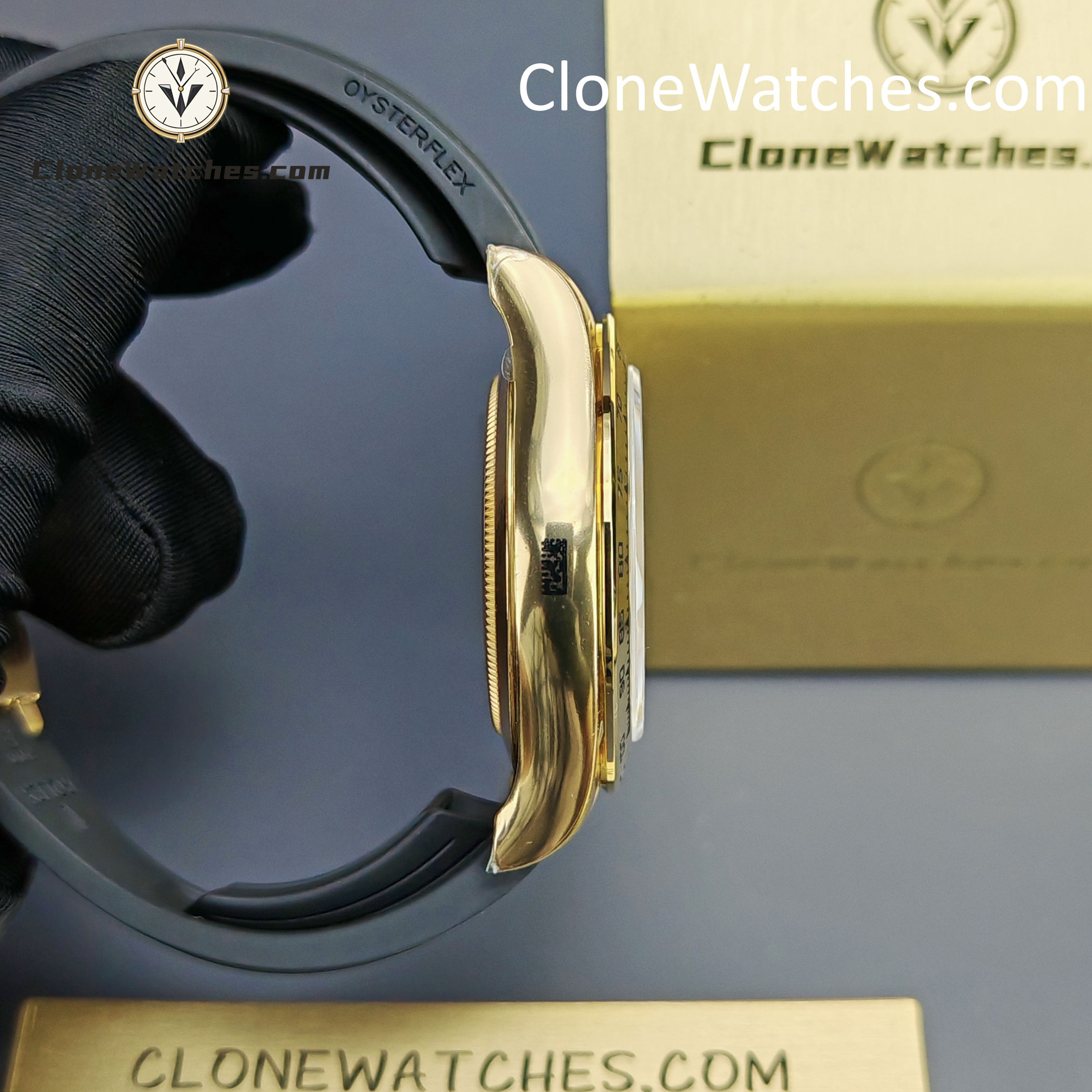 Rolex Super Clone Watches 1:1 Daytona White Arabic Dial Oysterflex Rubber Strap M116518 4130 Movement