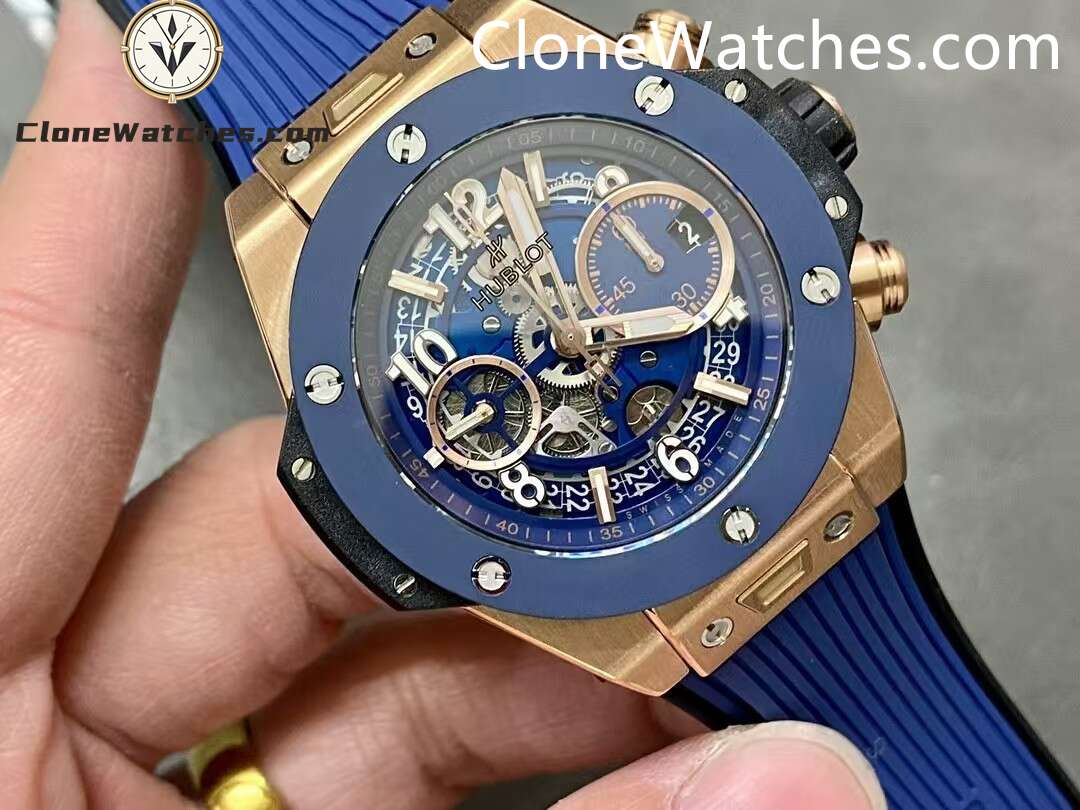 Hublot Super Clone Watches 1:1 Big Bang Unico King Gold Blue Ceramic 42MM 441.OL.5181.RX