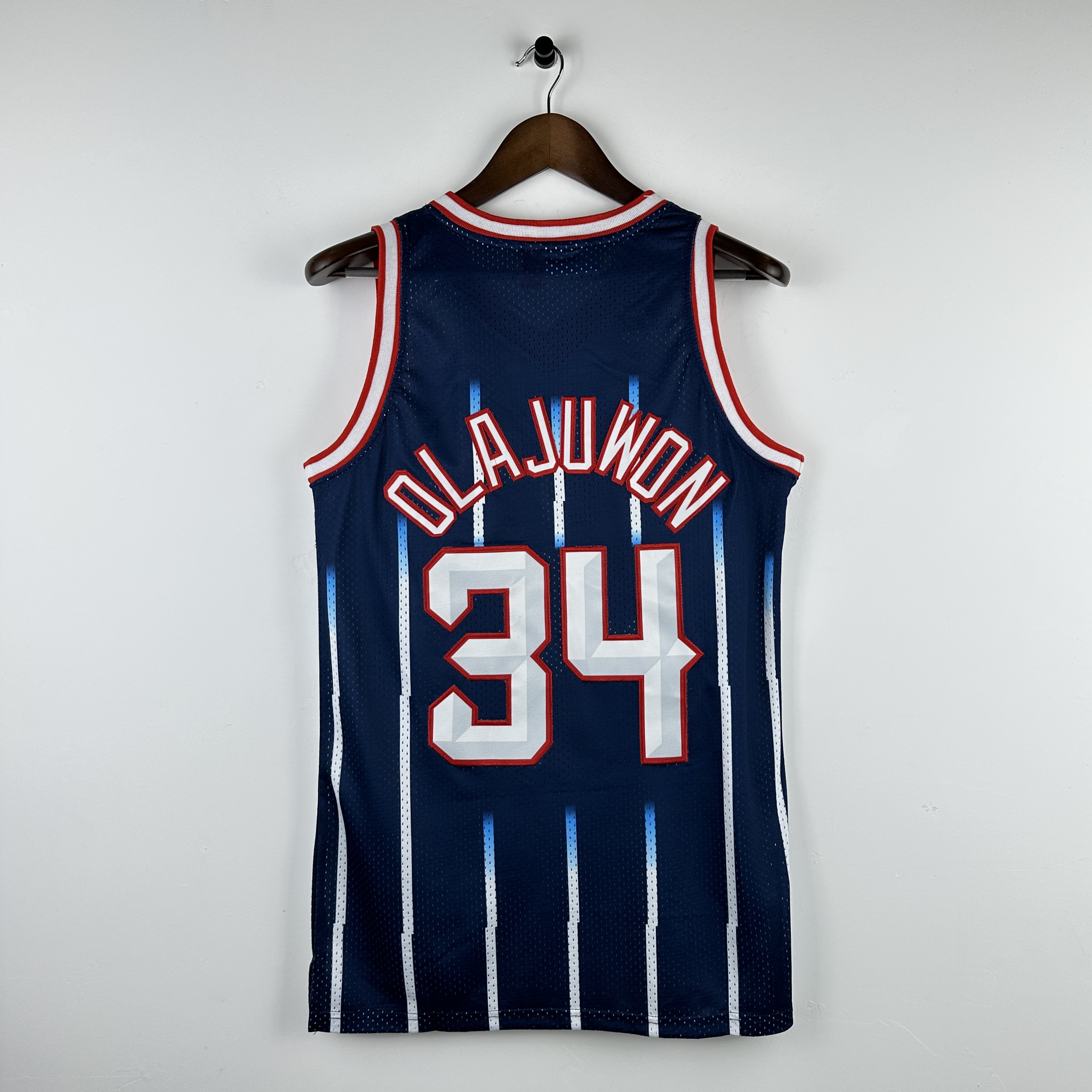 Embroidered MN retro jersey Rockets 96/97 season No. 34 Olajuwon