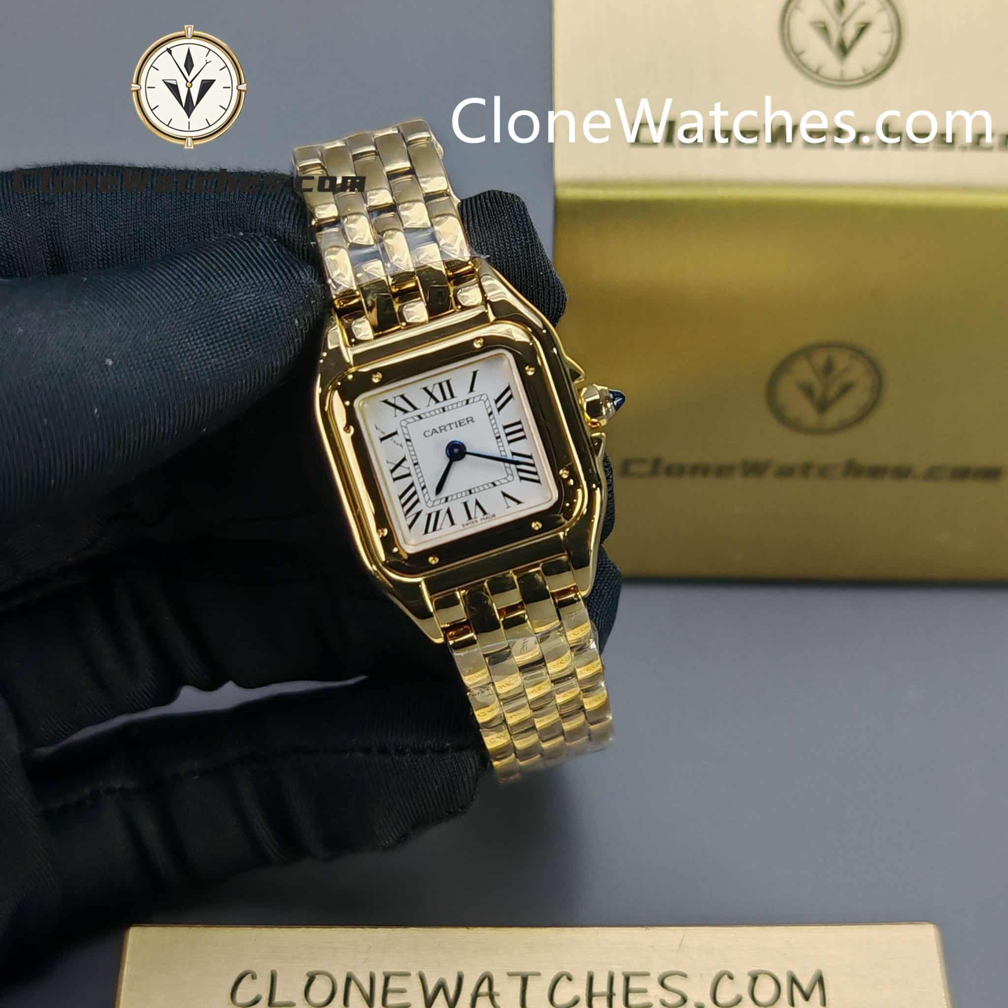 Cartier Super Clone Watches 1:1 PANTHÈRE DE CARTIER White Dial 22mm x30mm WGPN0059