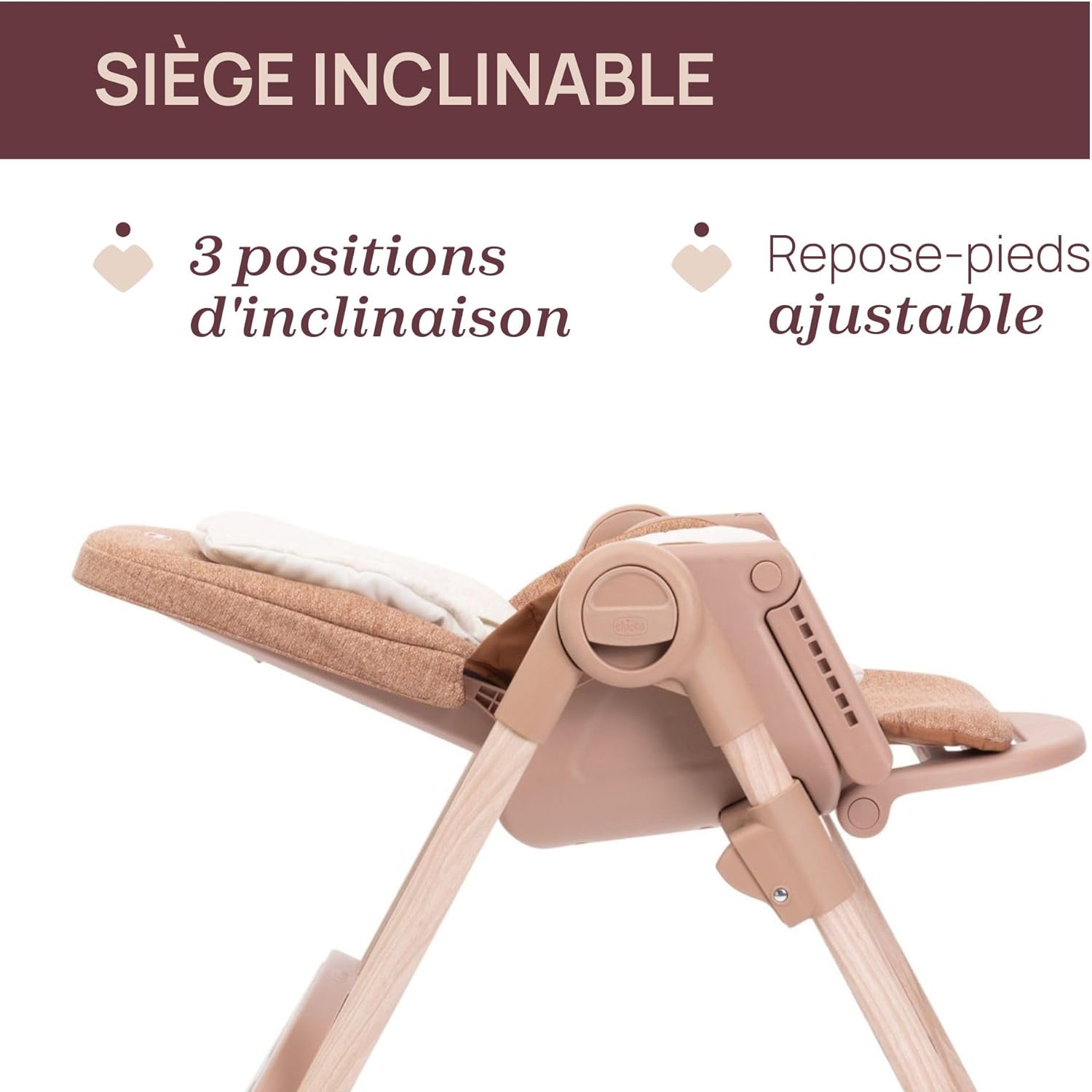 Chaise haute évolutive bébé 0 à 40 kg hauteur réglable pliage compact