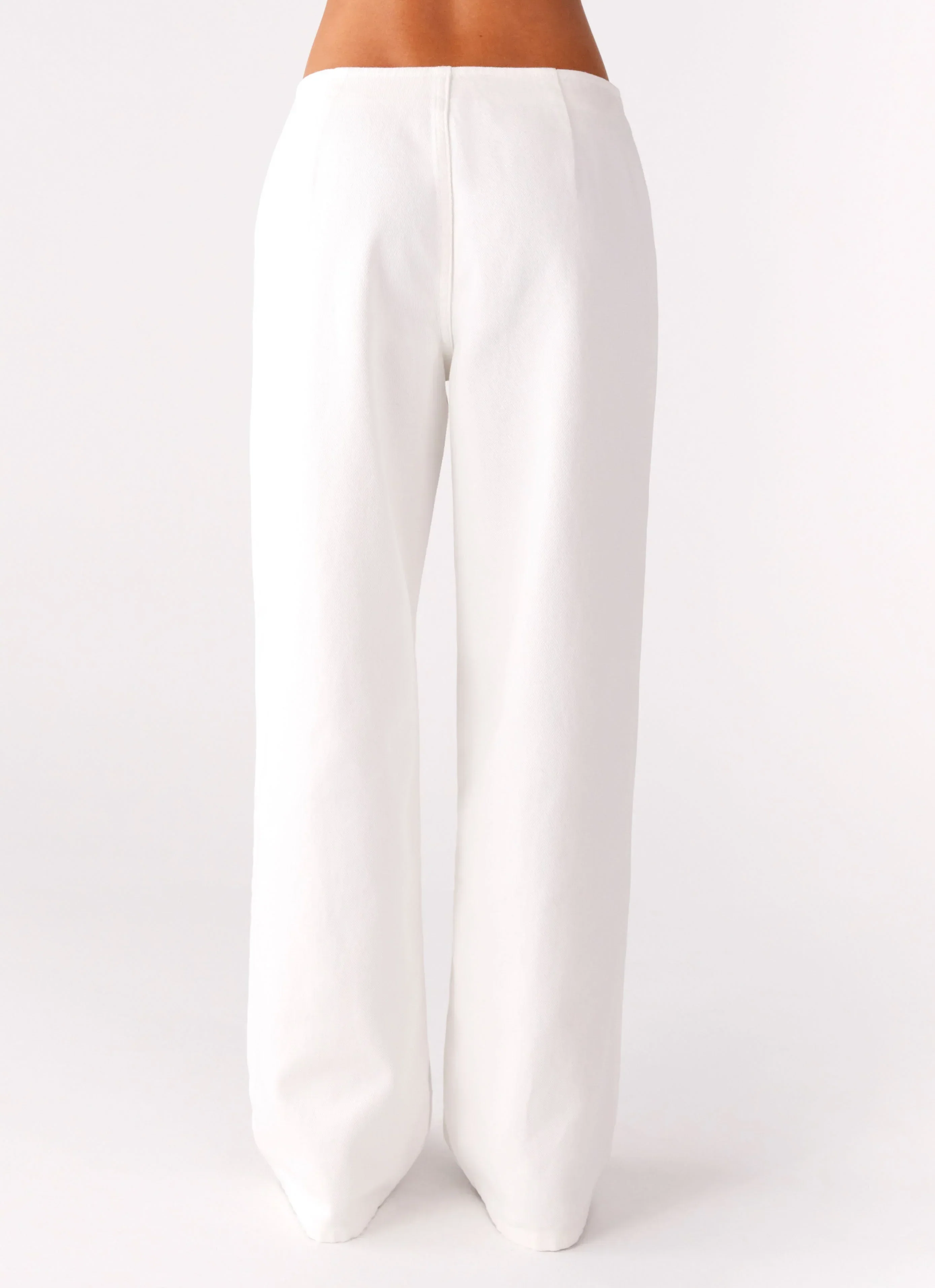 Texas Low Rise Denim Jeans - White