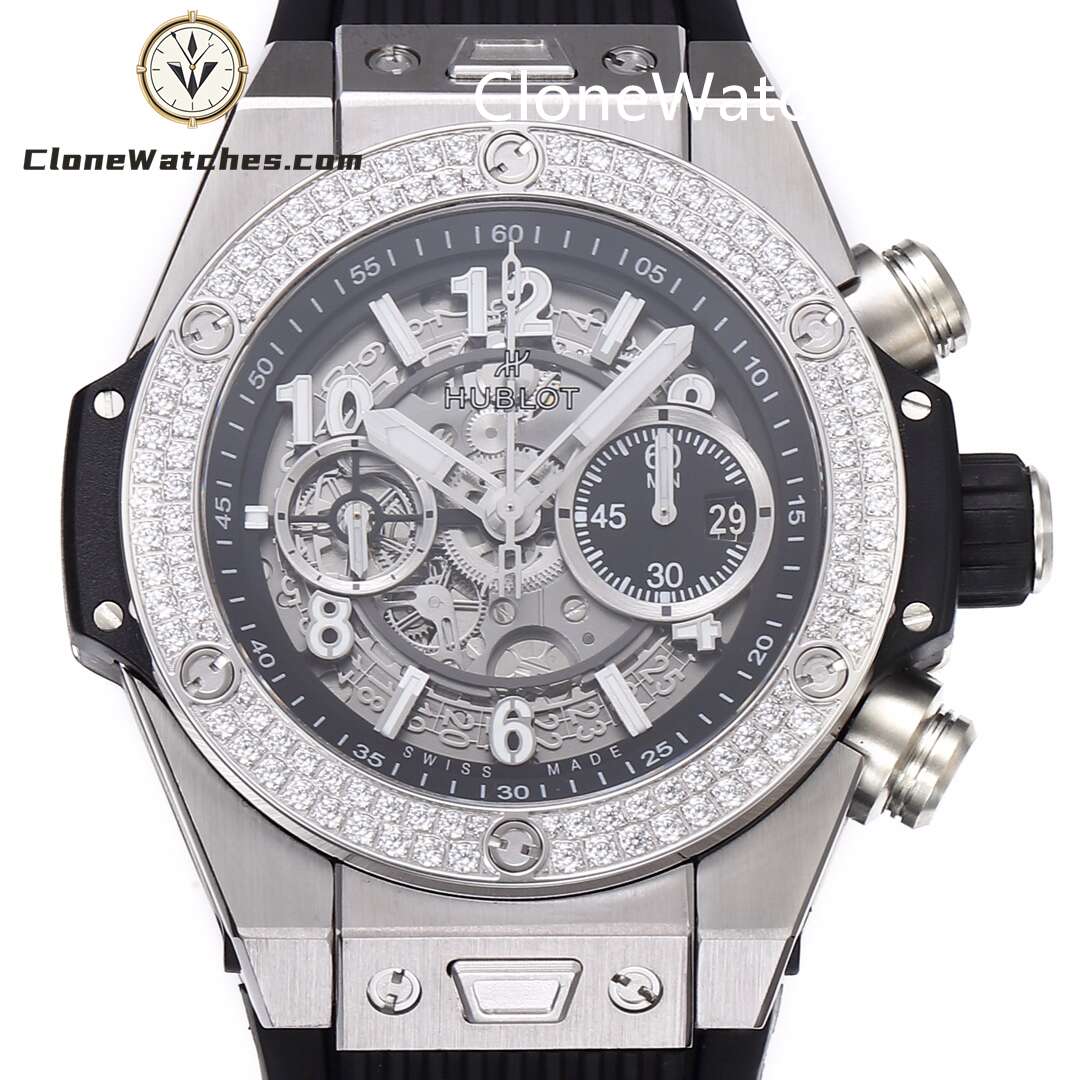 Hublot Super Clone Watches 1:1 Big Bang Unico Titanium Diamonds 42mm 441.NX.1171.RX.1104