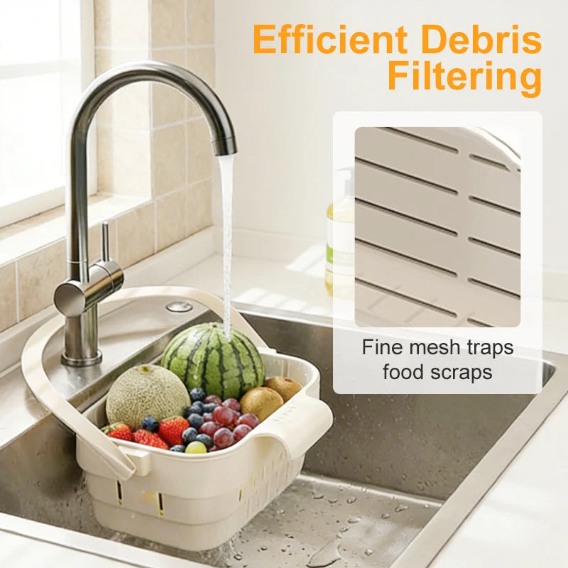 🥦50% OFF!🍅Collapsible Faucet-Hanging Sink Strainer Basket
