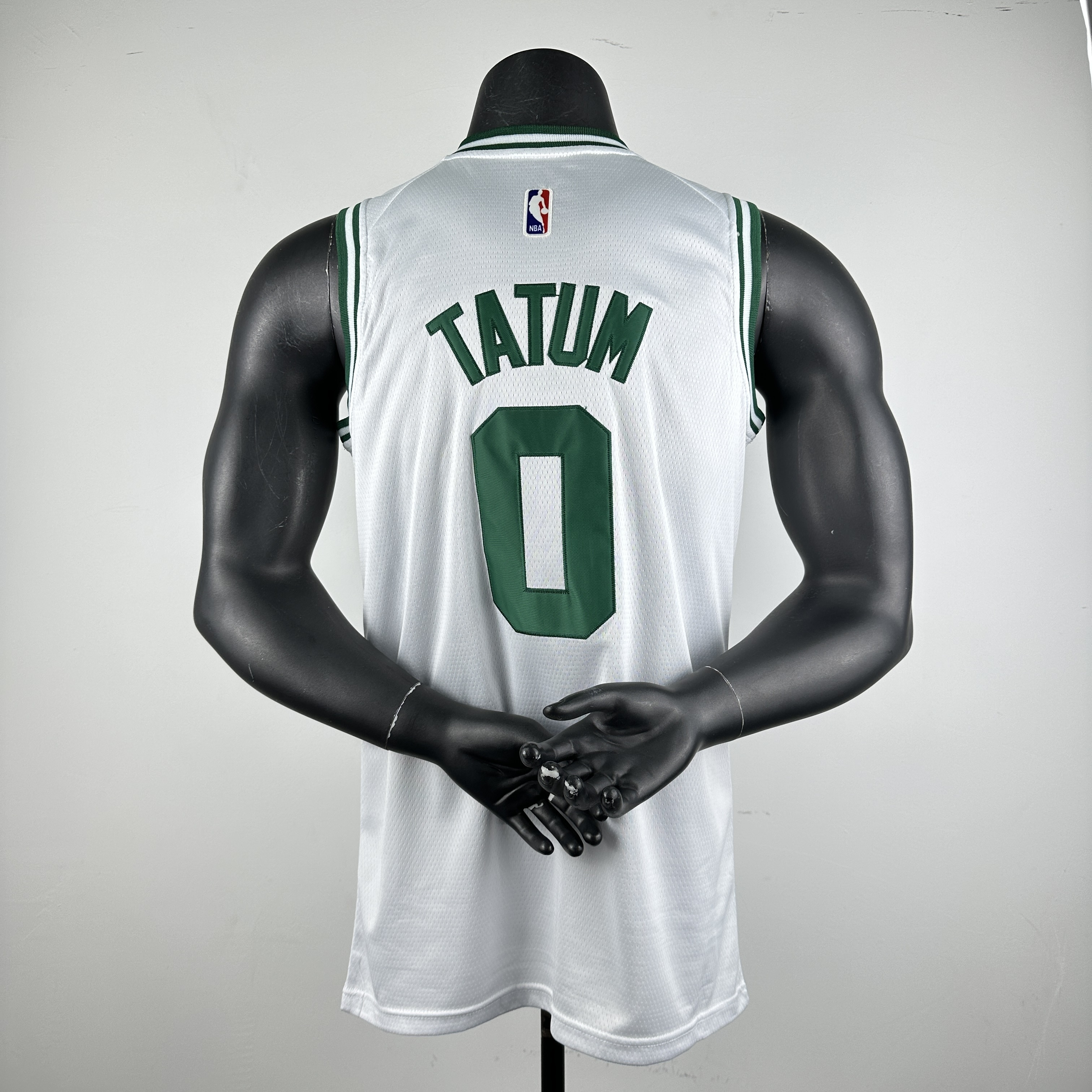 Embroidered Celtics White No. 0 Tatum