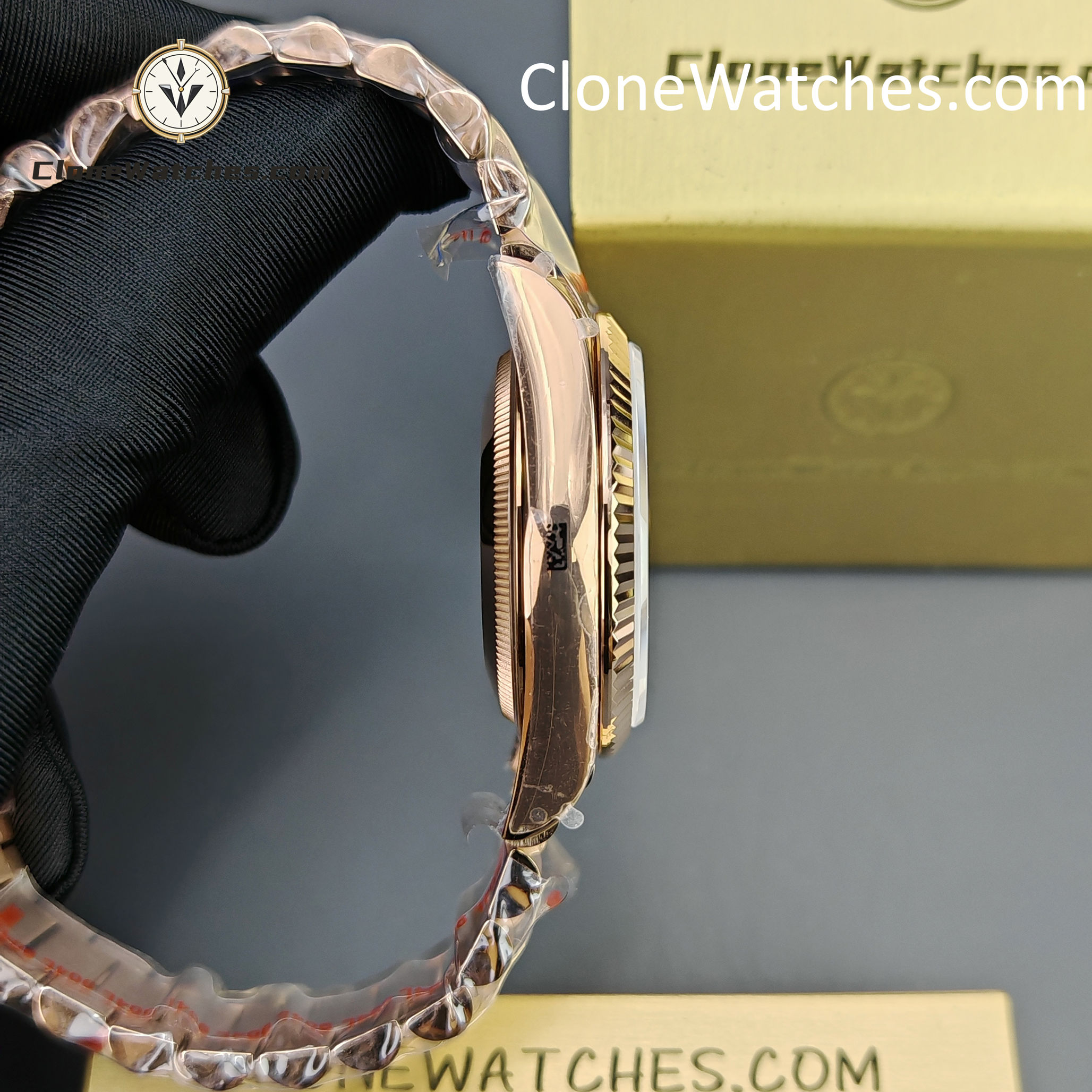 Rolex Super Clone Watches 1:1 Day Date Rose Gold White Dial 36mm m128235-0070 3255 Movement