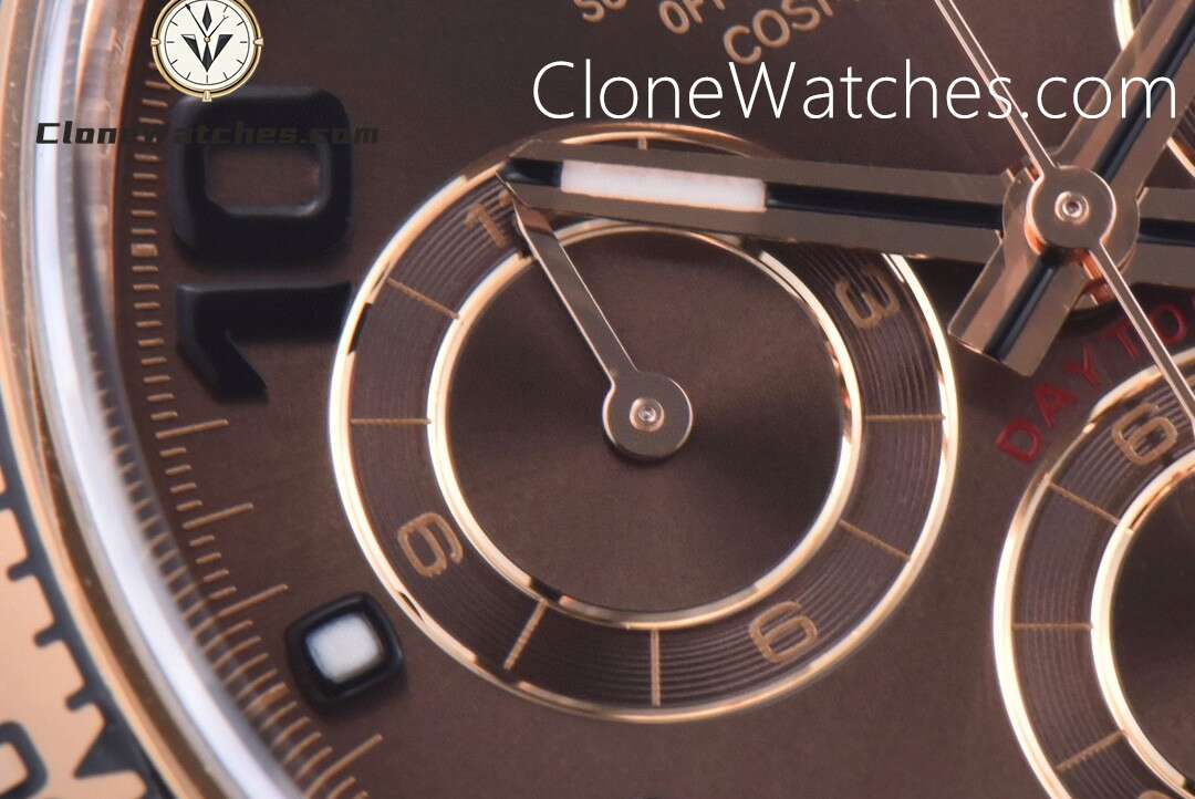 Rolex Super Clone Watches 1:1 Daytona Chocolate Dial Black M116515 Oysterflex Strap 4130 Movement