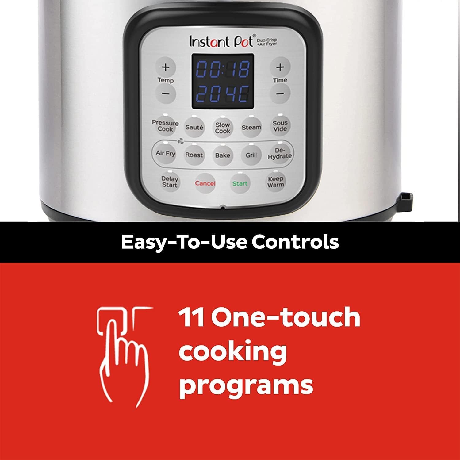 Multicuiseur Duo Crisp 11 en 1 76 L autocuiseur friteuse air mijoteuse vapeur sous vide déshydrateur gril