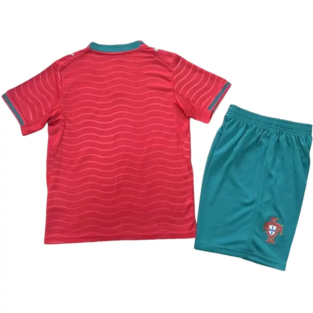 2026 World Cup Portugal Home Short Sleeve Jersey - Children's Suit