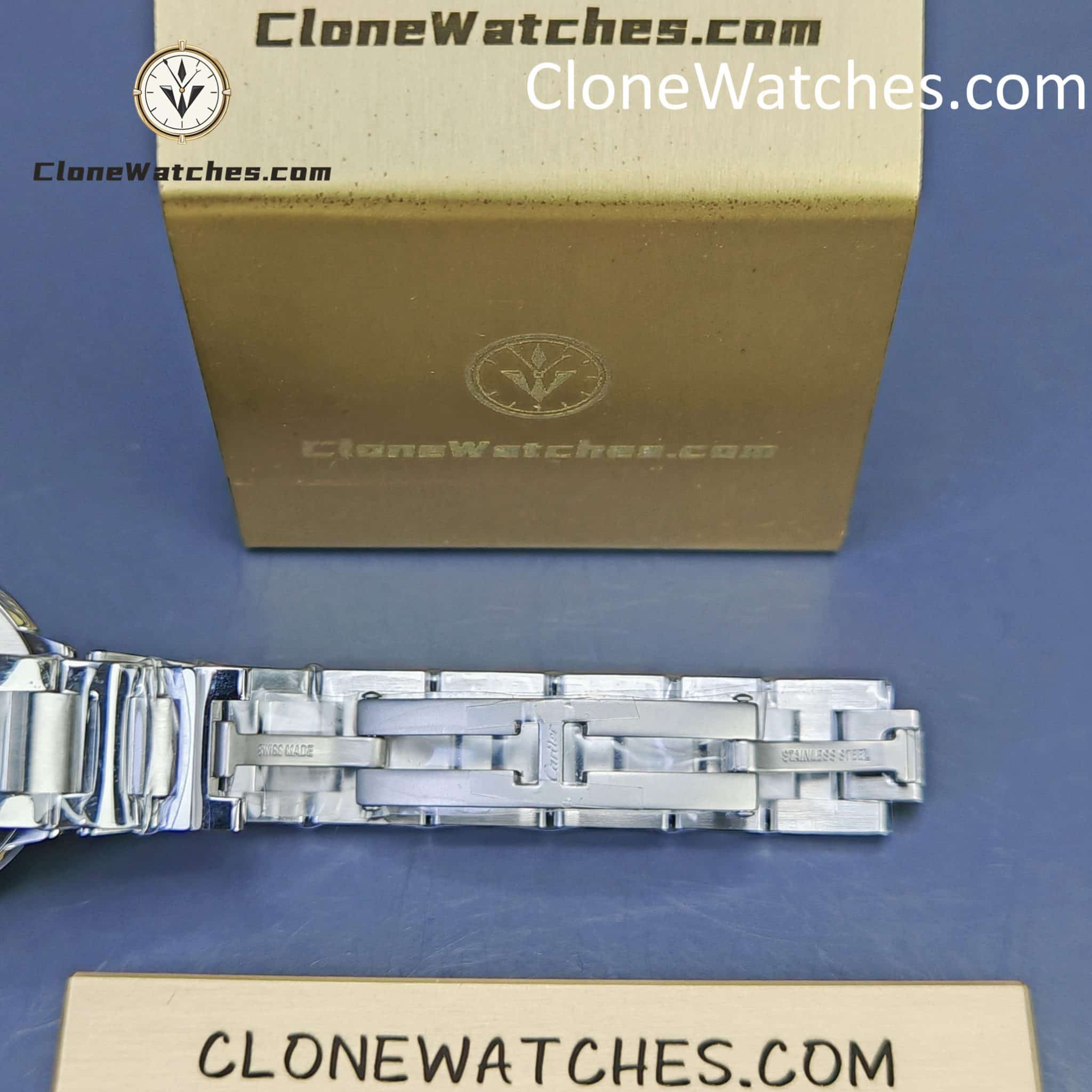 Cartier Super Clone Watches 1:1 Ballon Bleu de W4BB0024 Silver Dial Diamond Bezel 33mm