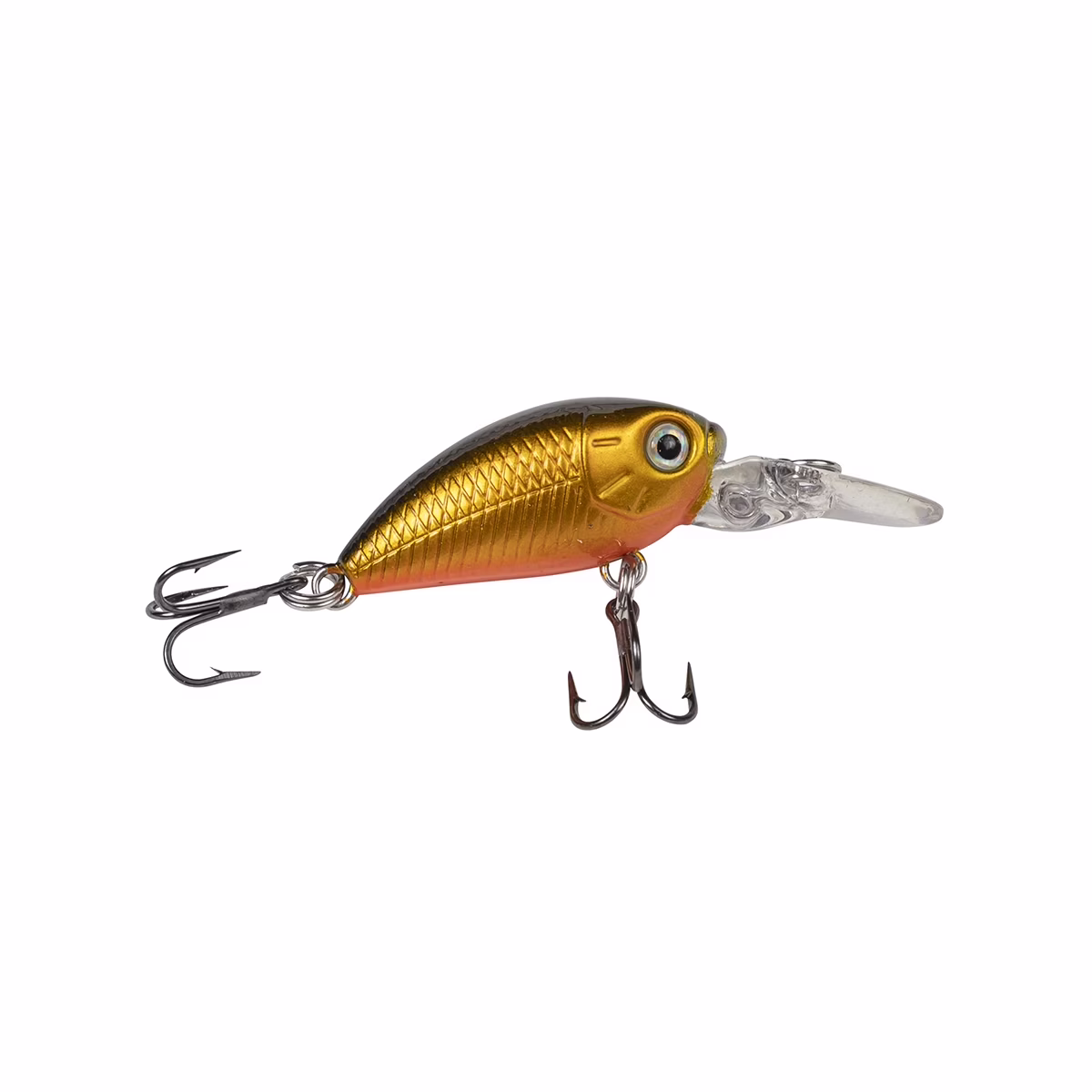 Ozark Trail Mini Crankbait Fishing Lure, Gold Black, 1/11 oz