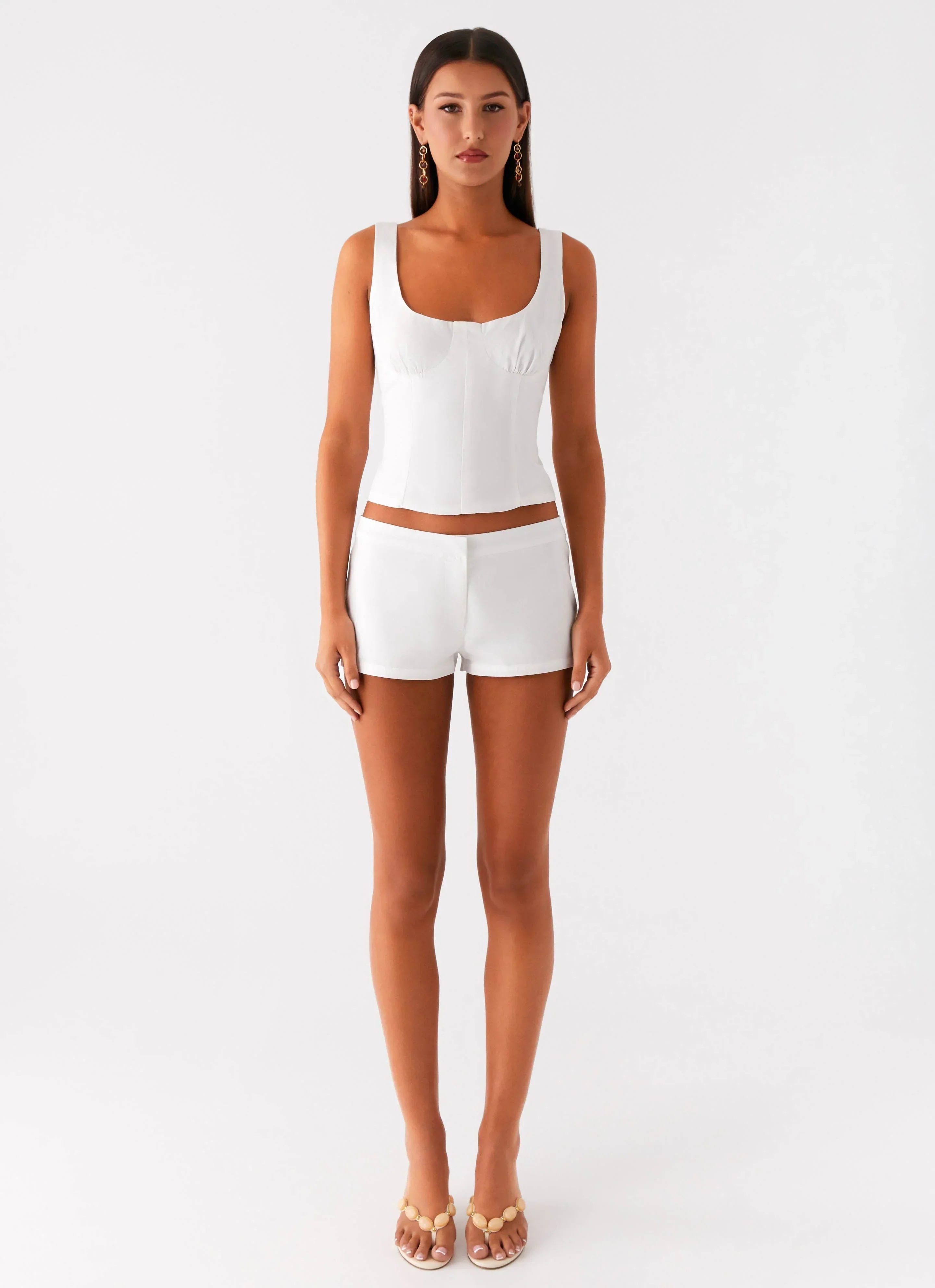 Coastline Bustier Top - White
