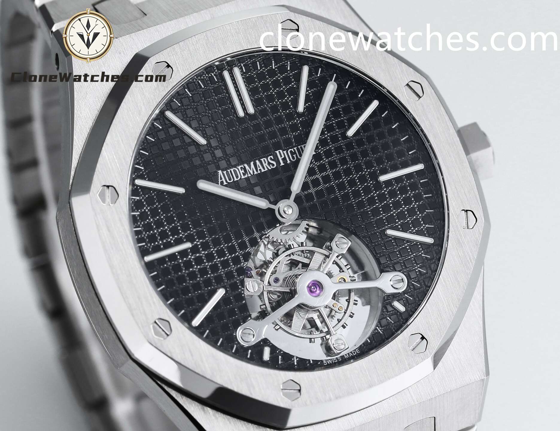 Audemars Piguet Super Clone Watches 1:1 Royal Oak 26512ST Black Tourbillon Dial 41mm