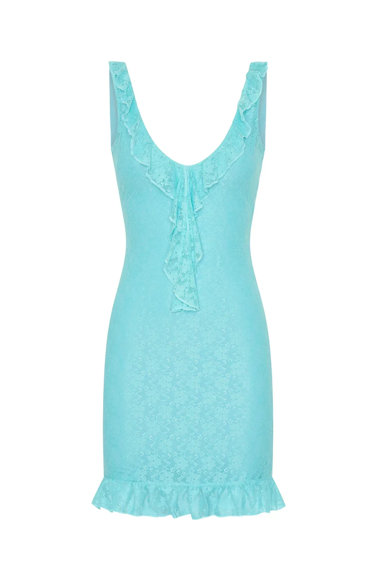 Take A Bow Mini Dress Aqua