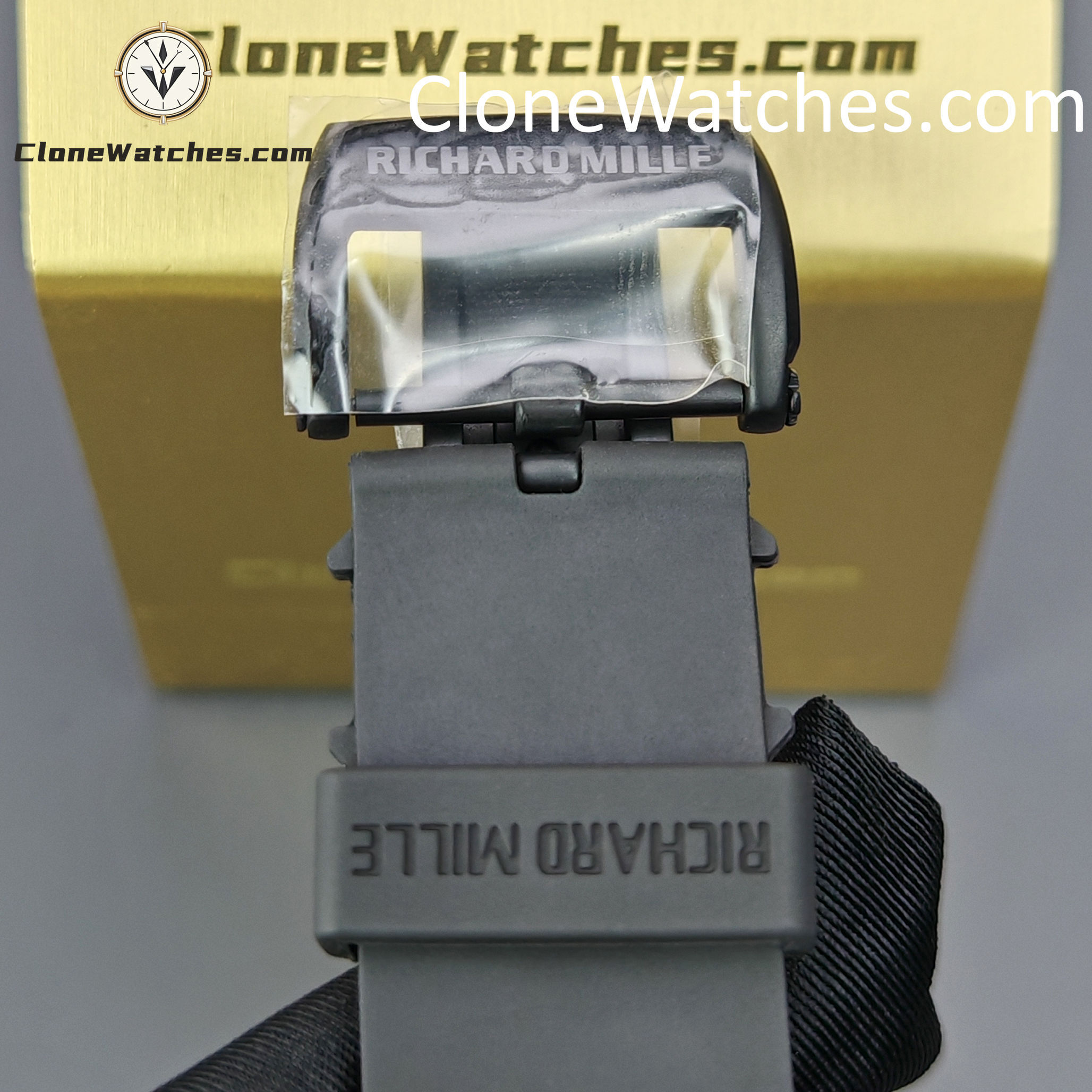 Richard Mille Super Clone Watches 1:1 RM 052 Tourbillon Skull Rose Gold Black Strap