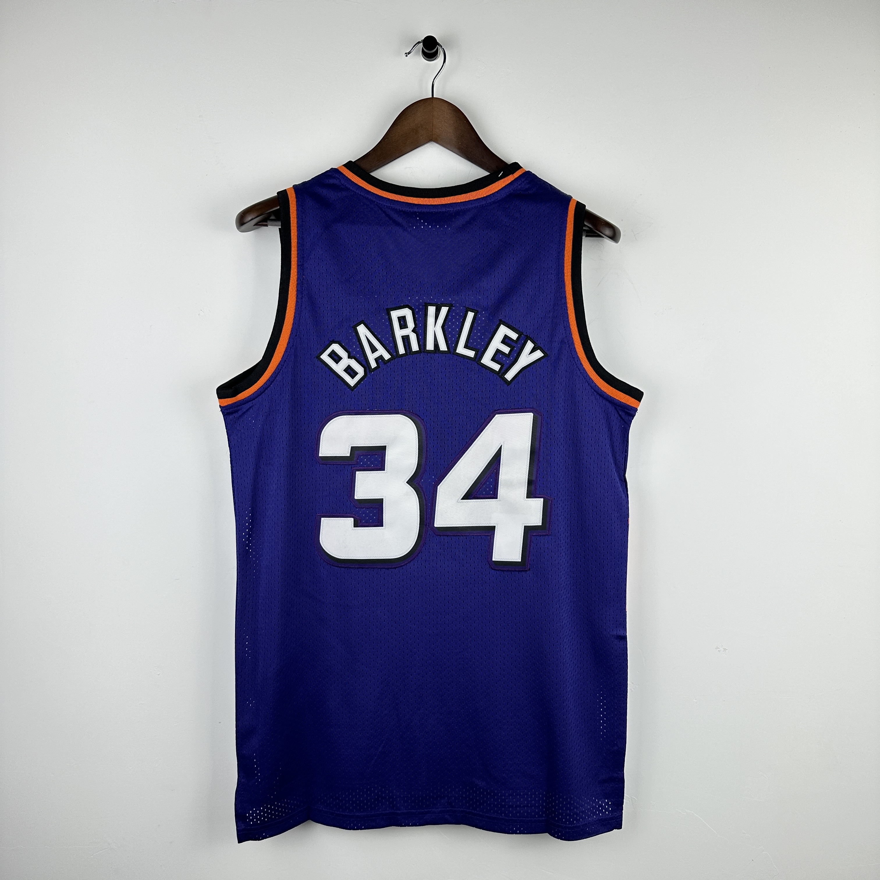 Embroidered MN retro jersey Suns 92/93 season purple No. 34 Barkley