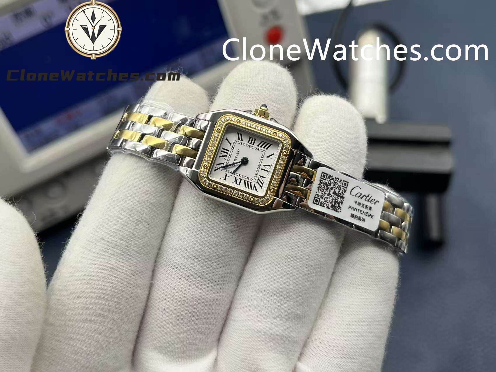 Cartier Super Clone Watches 1:1 PANTHÈRE DE CARTIER White Dial 22mm x30mm WJPN0048