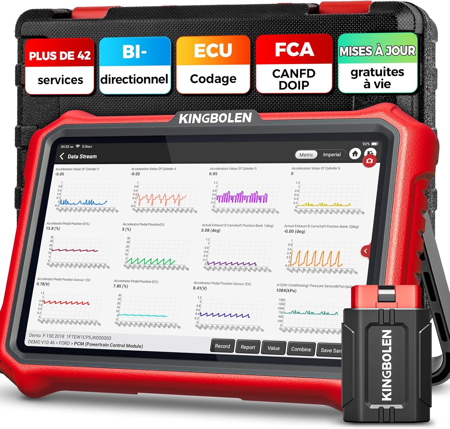 Valise diagnostic auto K8 Pro OBD2 systèmes complets 42 réinitialisations contrôle bidirectionnel CANFD DOIP