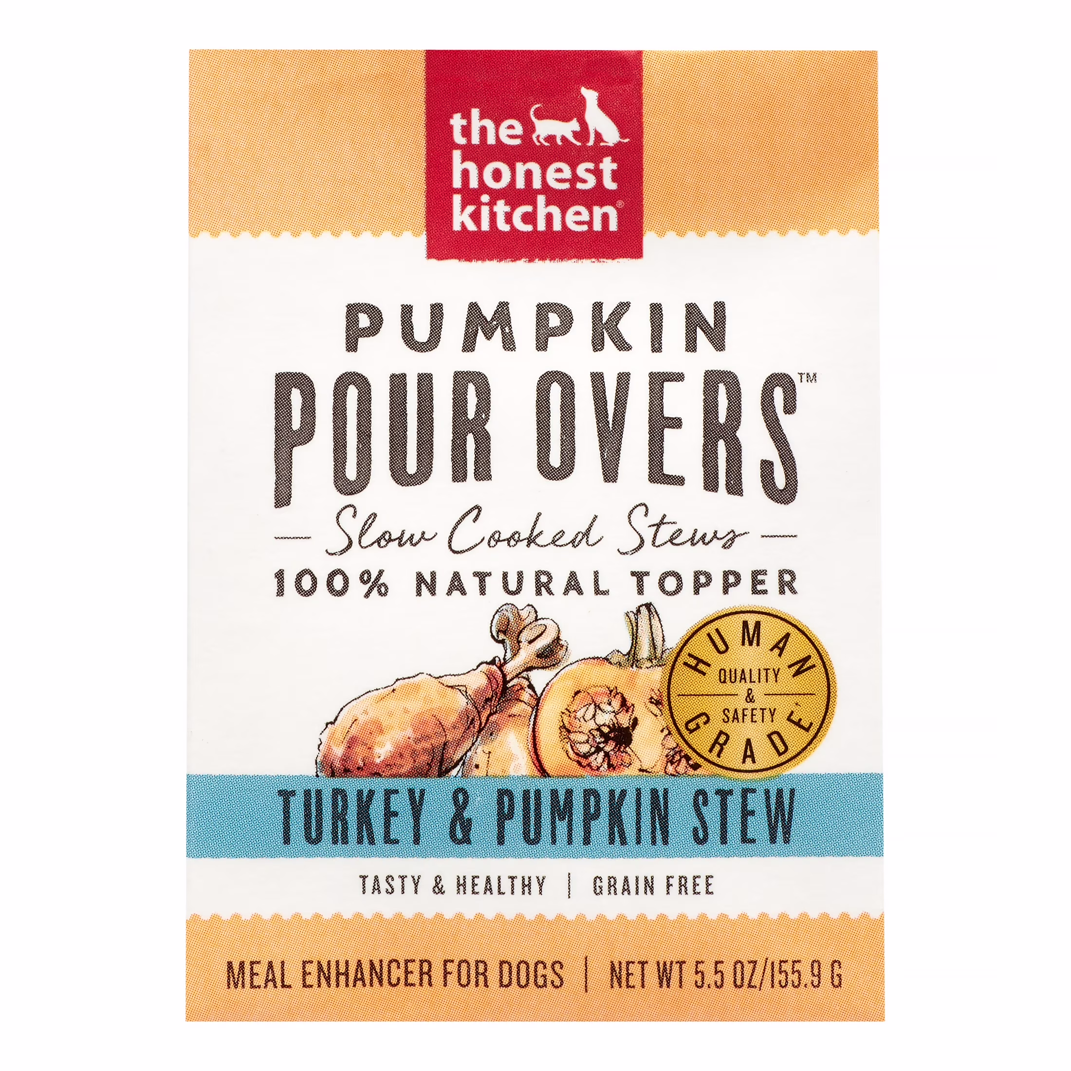 The Honest Kitchen Pumpkin POUR OVERS Turkey & Pumpkin Stew, 5.5oz, Case of 12