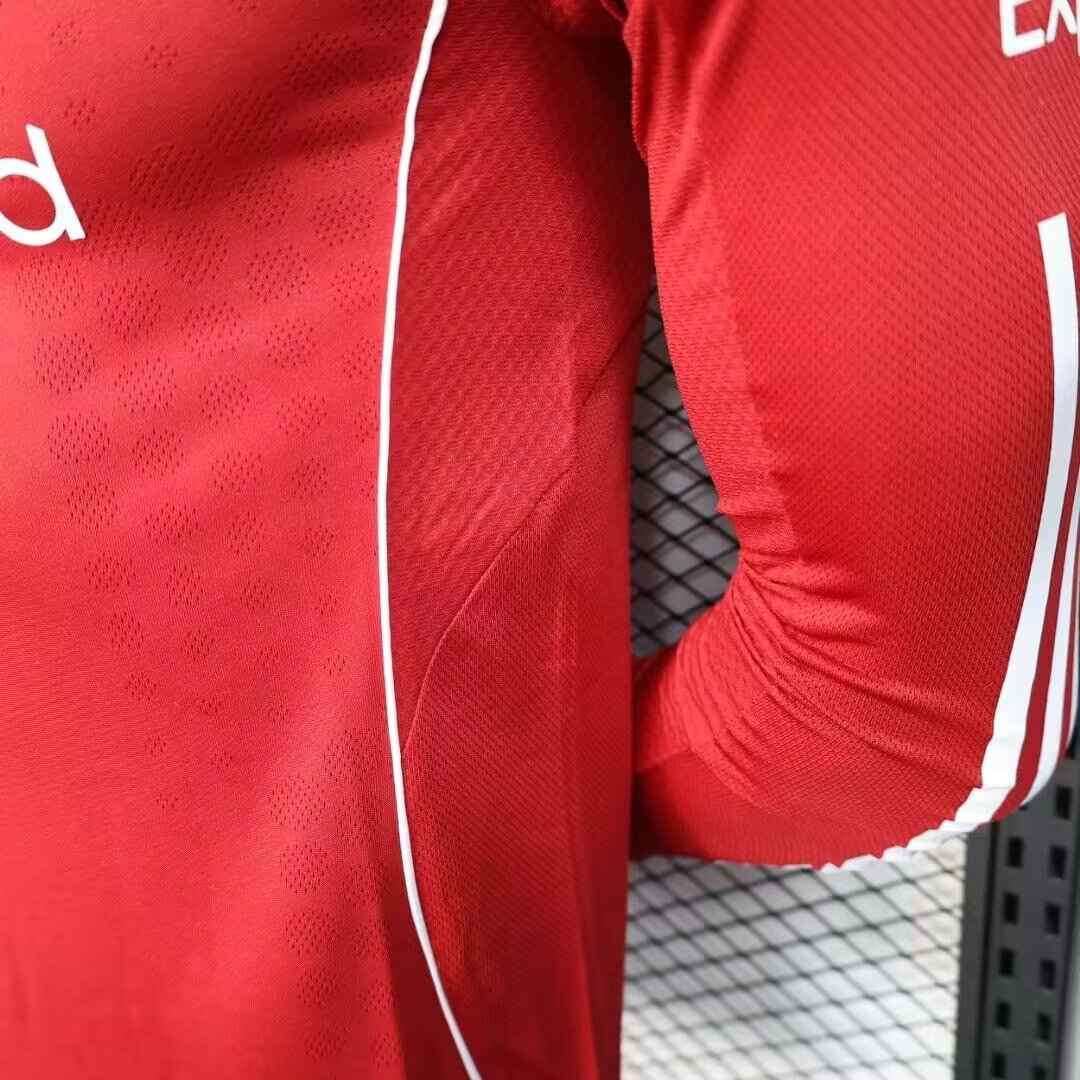 2025-26-Liverpool Home Long Sleeve - Player Edition