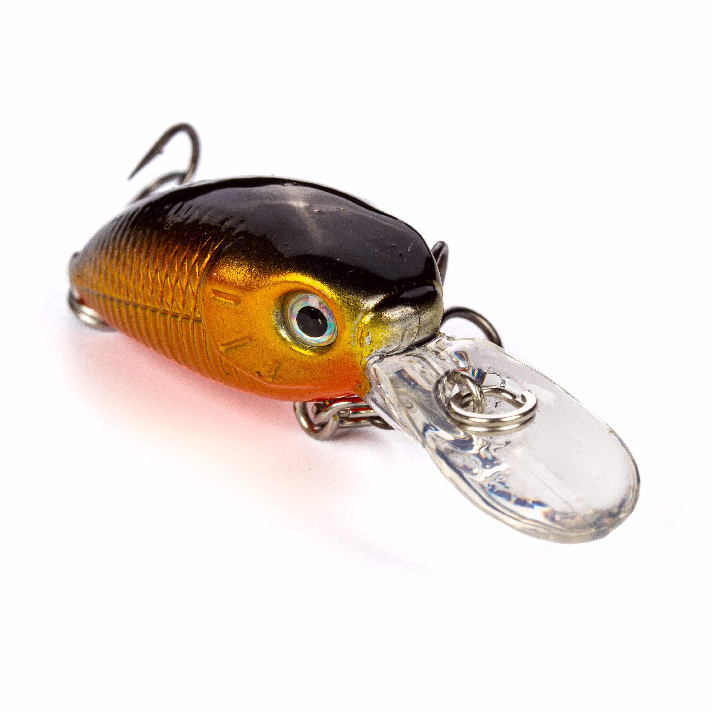 Ozark Trail Mini Crankbait Fishing Lure, Gold Black, 1/11 oz