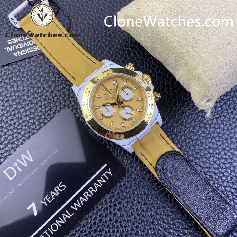Modified Super Clone Watches 1:1 DiW Rolex Daytona Carbon Fiber GOLDEN ESSENCE
