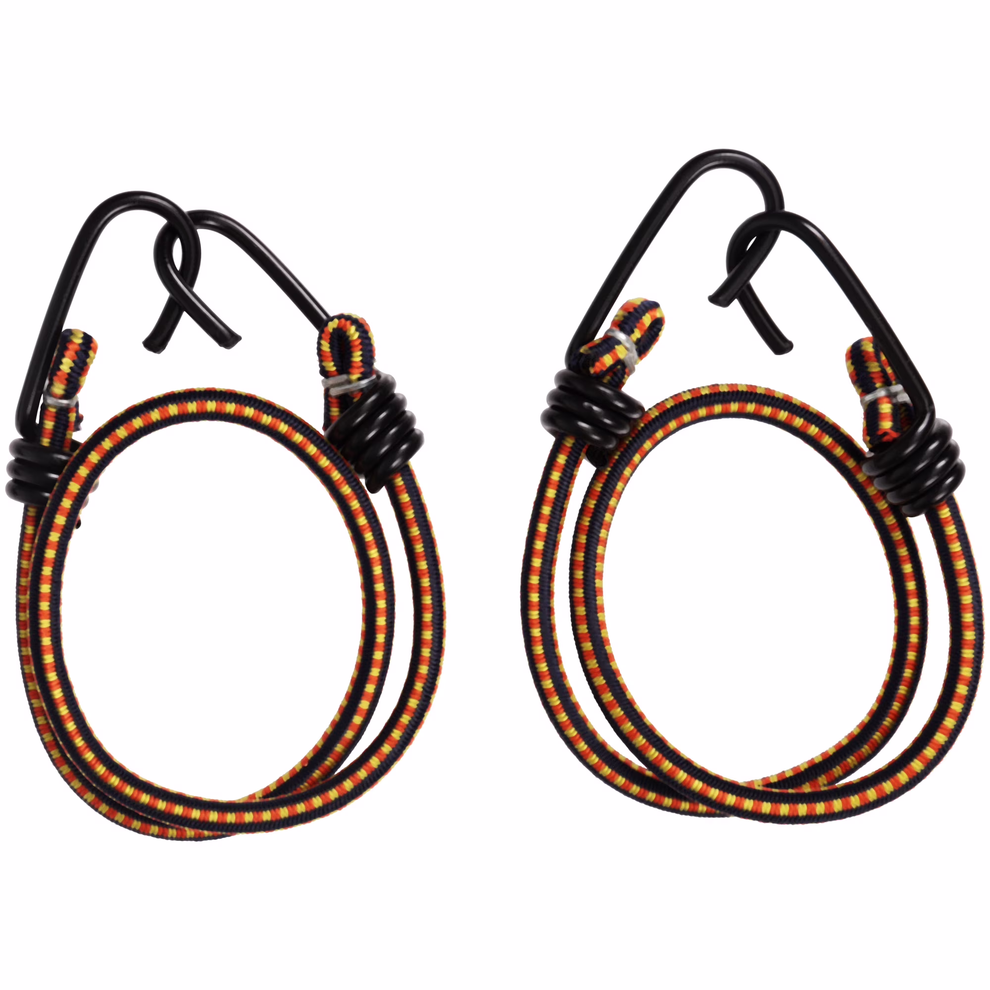 Hyper Tough Heavy-Duty 24 in Bungee Cords with Coated Hooks, Multicolor, 2-Pack