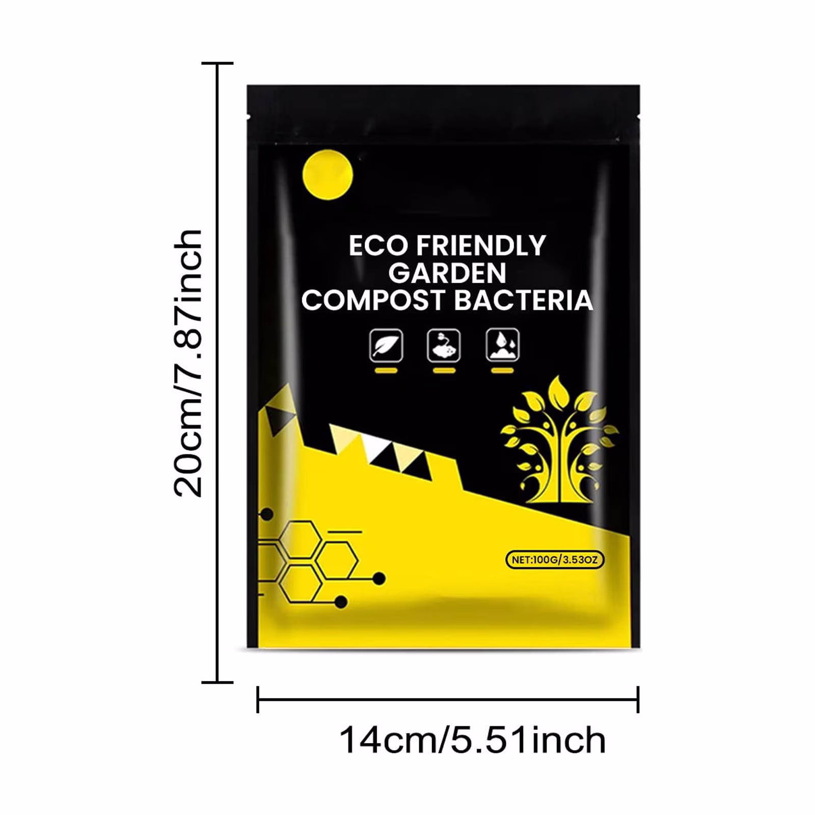 Compost for Garden, Root and Nutrient Absorption Booster, Universal Care, Black, 20cm, Clay, Natural Formula, Composting Agent, Suitable for Home Gardens and Agriculture
