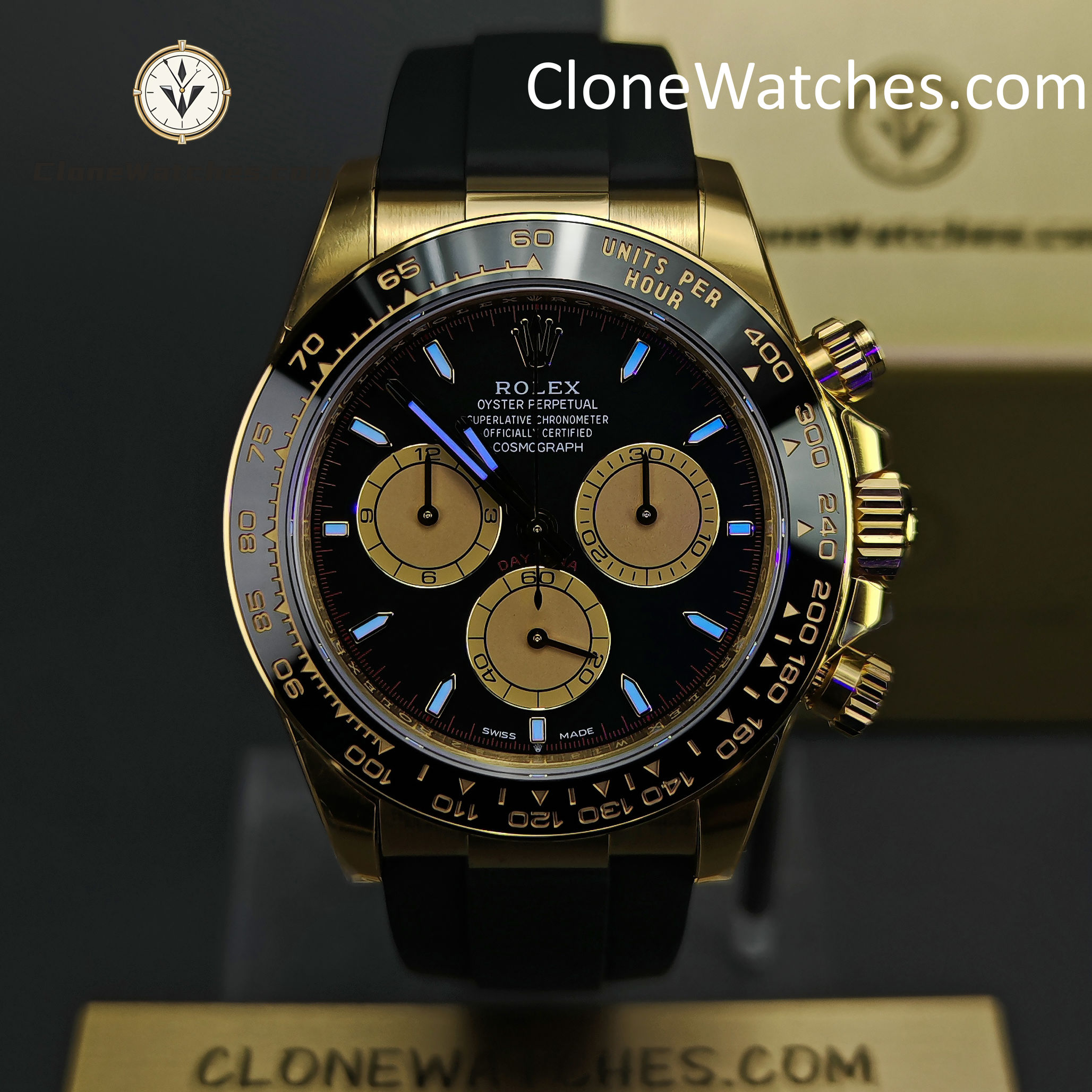 Rolex Super Clone Watches 1:1 Daytona18K Gold M126518ln-0004 4131 Movement