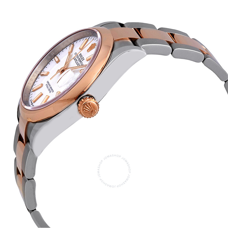 Rolex Datejust 36 Automatic White Dial Steel and 18k Everose Gold Men s Watch 126201WSO（Lifetime free warranty+90-days replacement service & Refund!.）