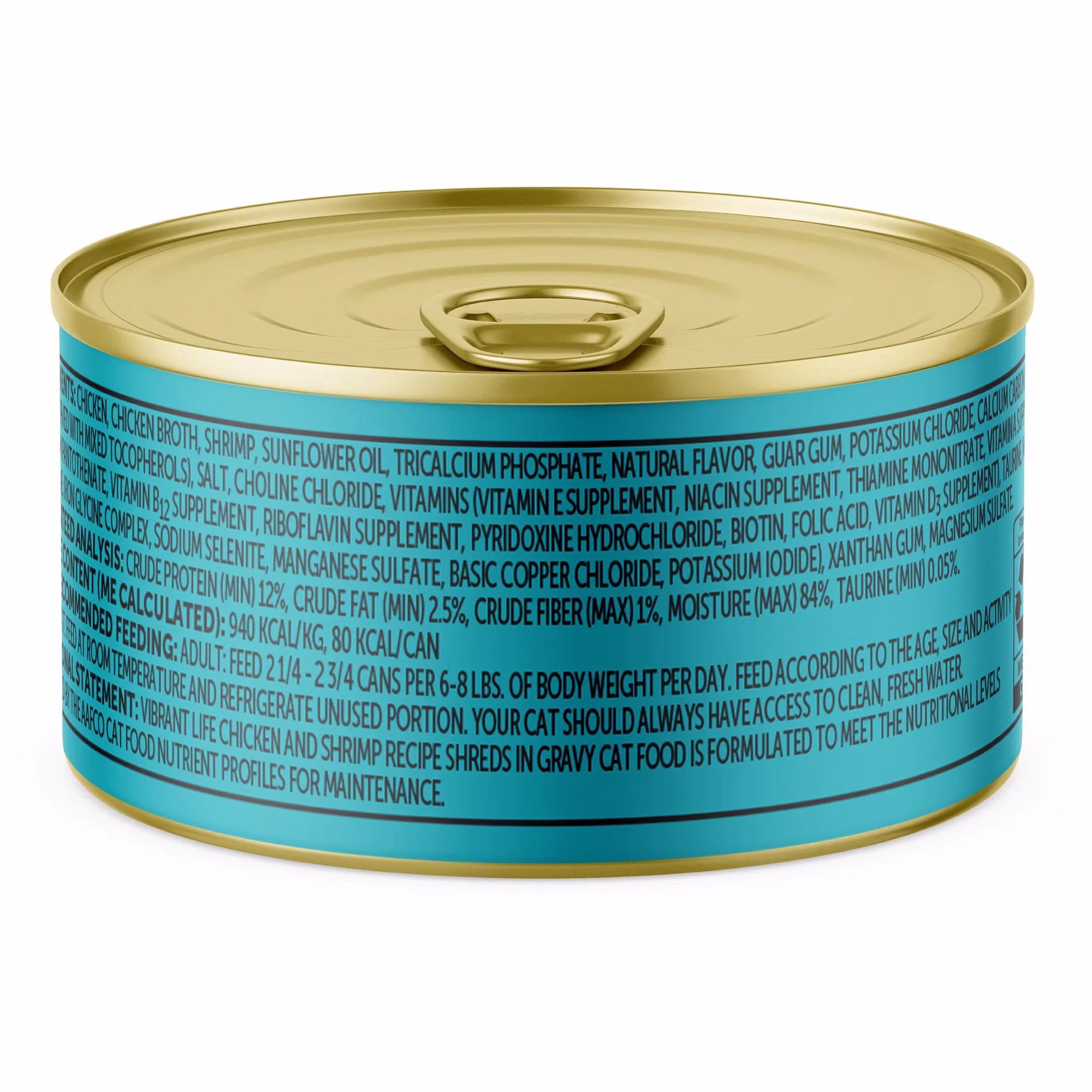 Vibrant Life Chicken & Shrimp Shreds Wet Cat Food, 3 oz Can