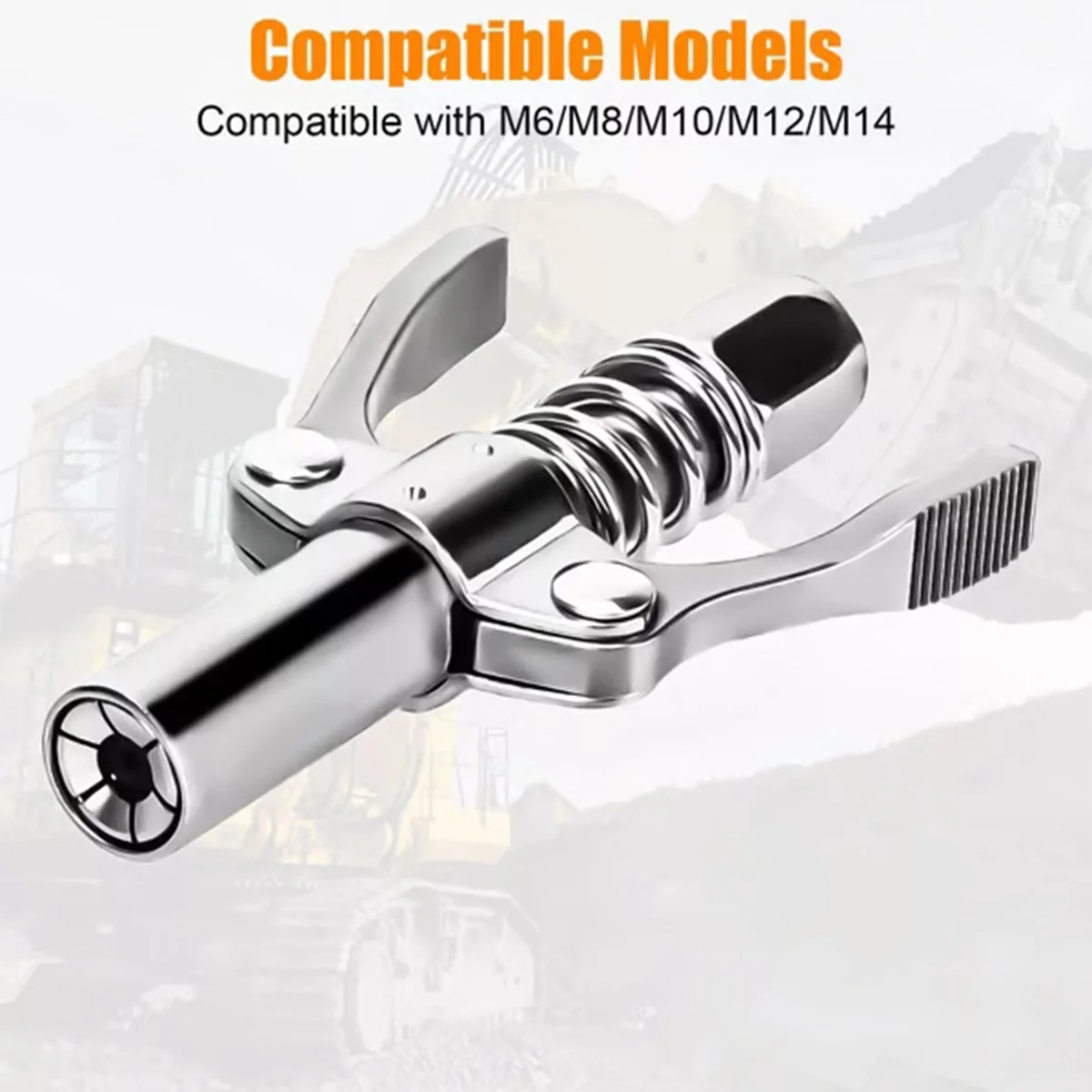 12000PSI 6-Jaw Stainless Steel Leak-Proof Universal Grease Gun Coupler