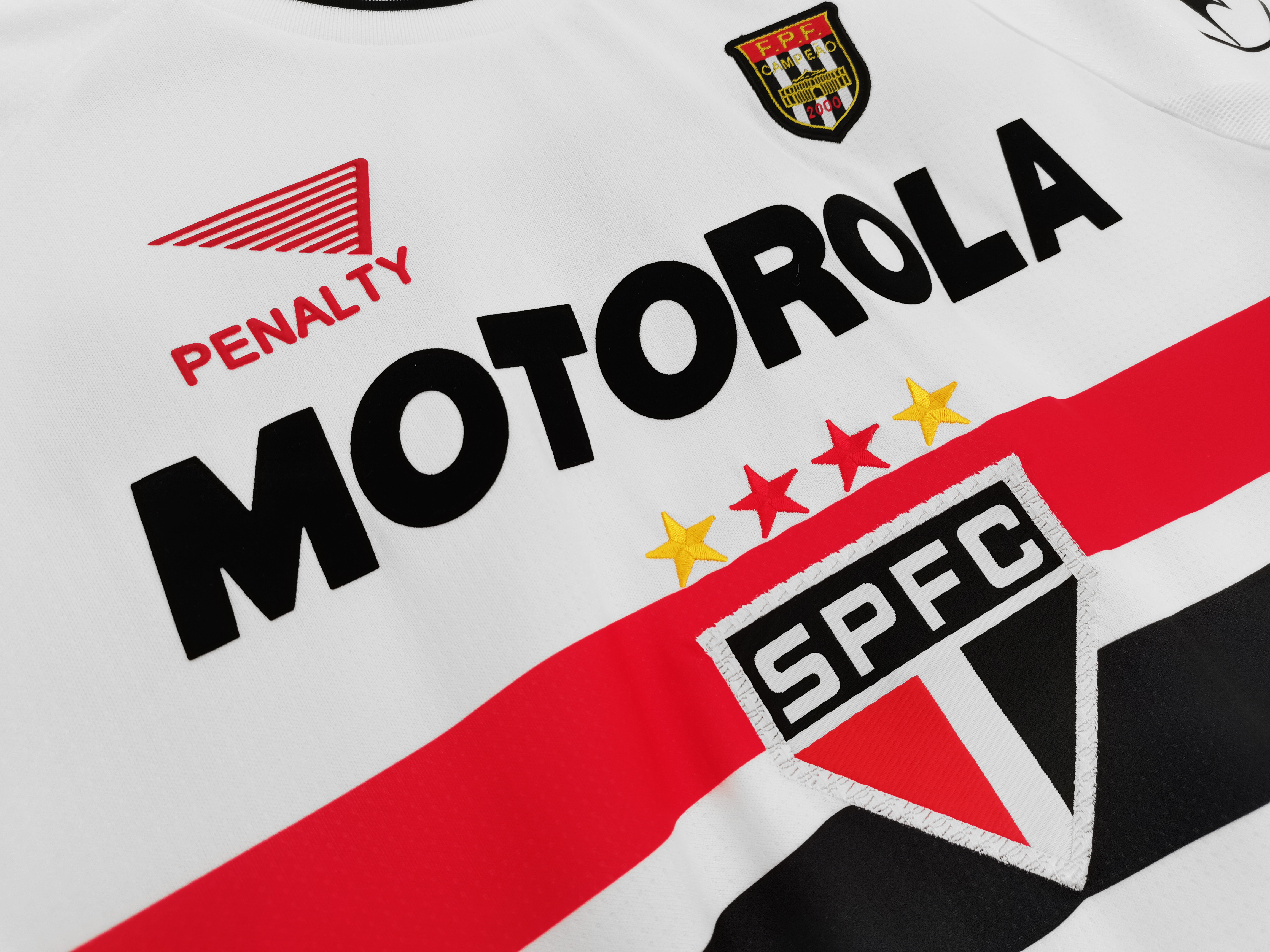 2000 season Sao Paulo home retro jersey round neck-Fans