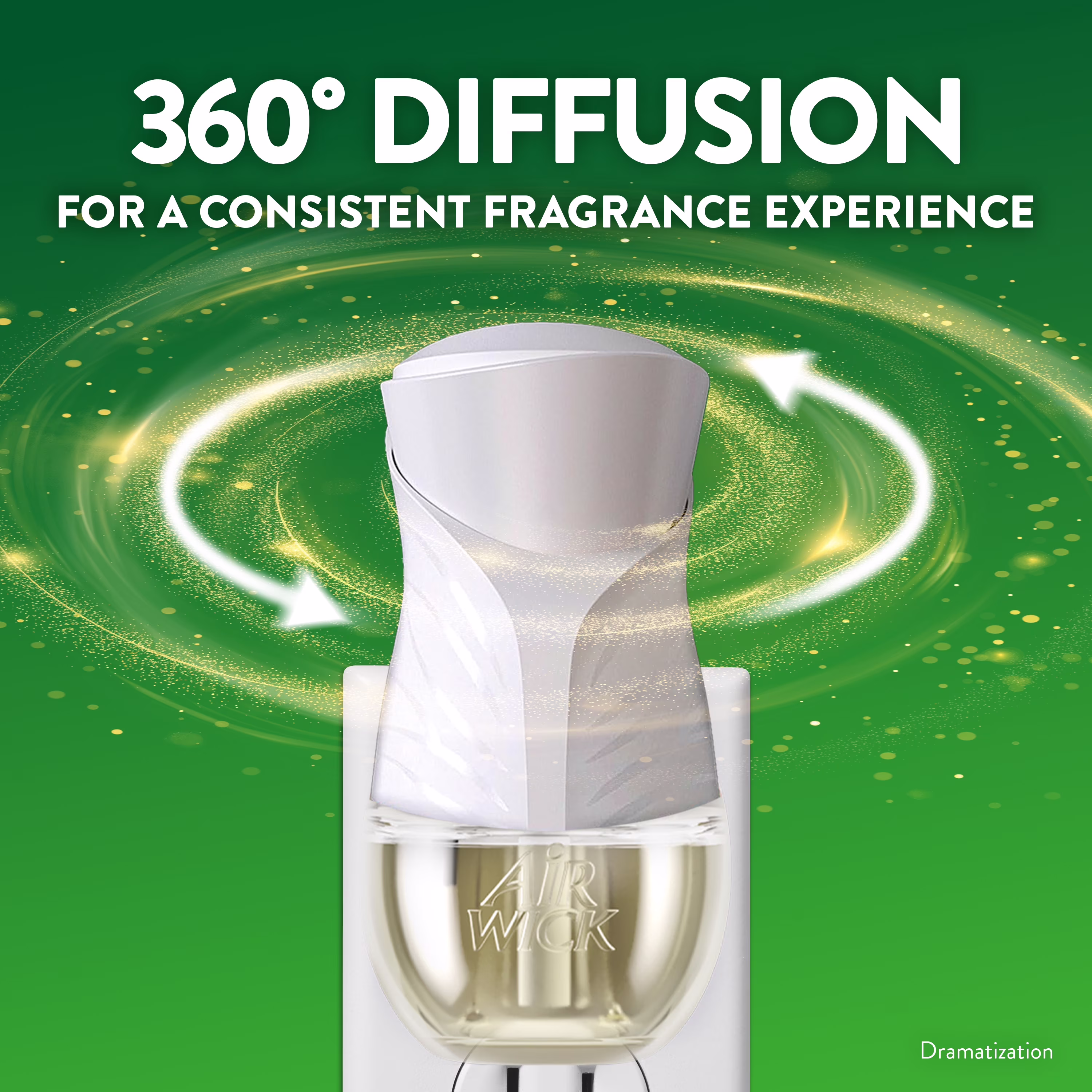 Air Wick Plug-In Scented Oil Warmer Air Freshener Device, White, 1 Count