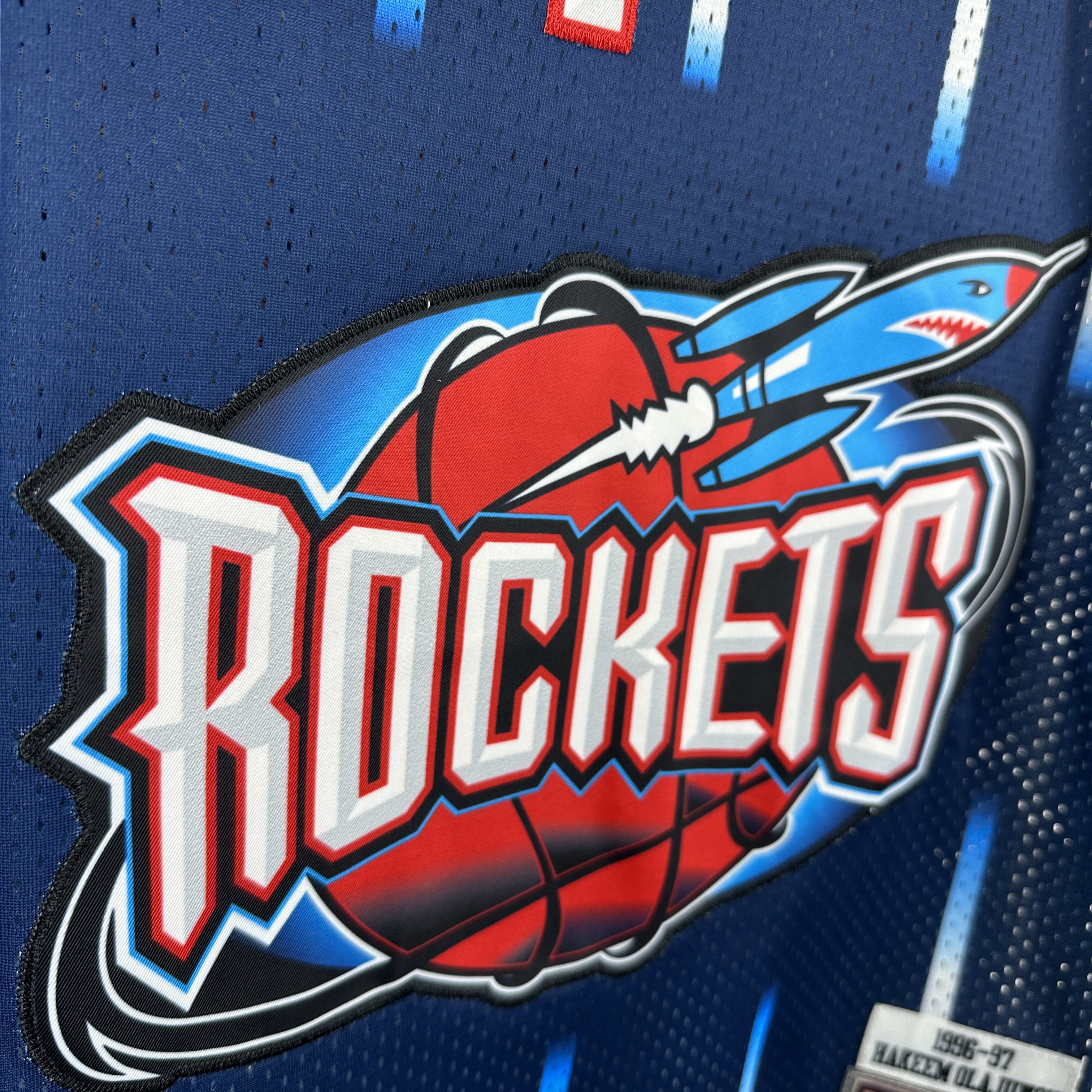 Embroidered MN retro jersey Rockets 96/97 season No. 34 Olajuwon
