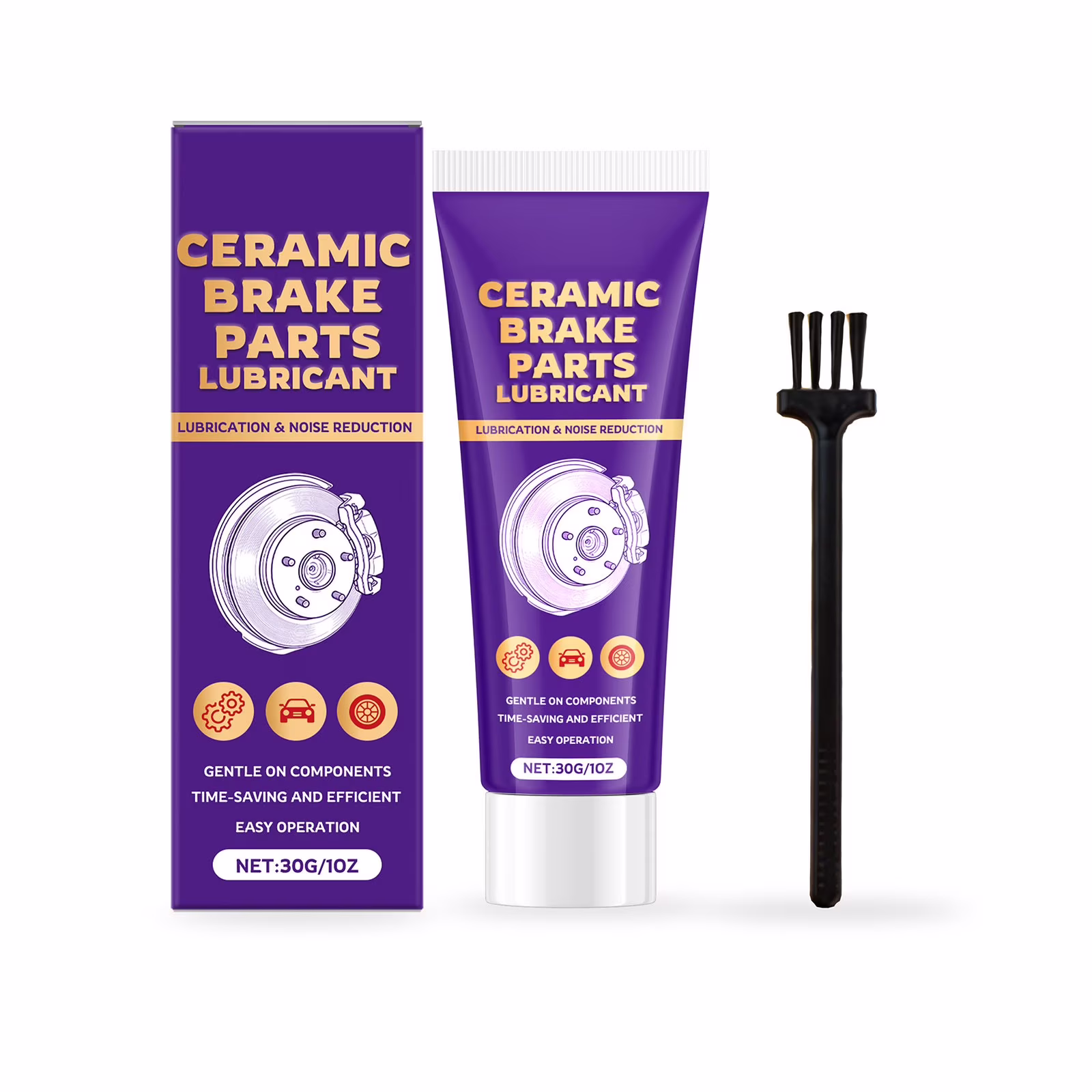 HuiXinOu Ceramic Brake Lubricant Grease, 1oz High Temperature Caliper Slide Pin Grease Safe for Rubber Plastic Automotive Parts