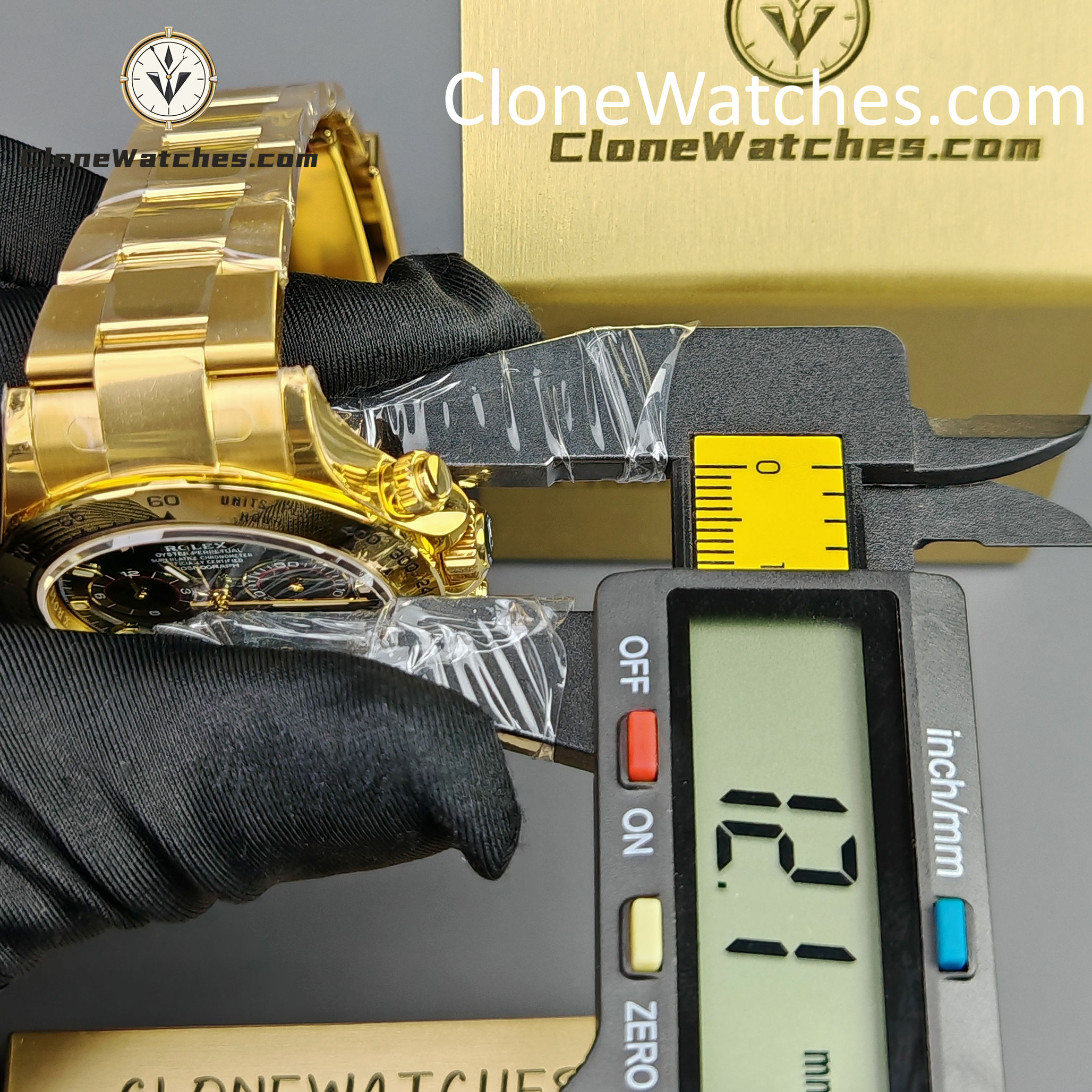 Rolex Super Clone Watches 1:1 Daytona 18K Gold Green Dial M116508-0013 4130 Movement