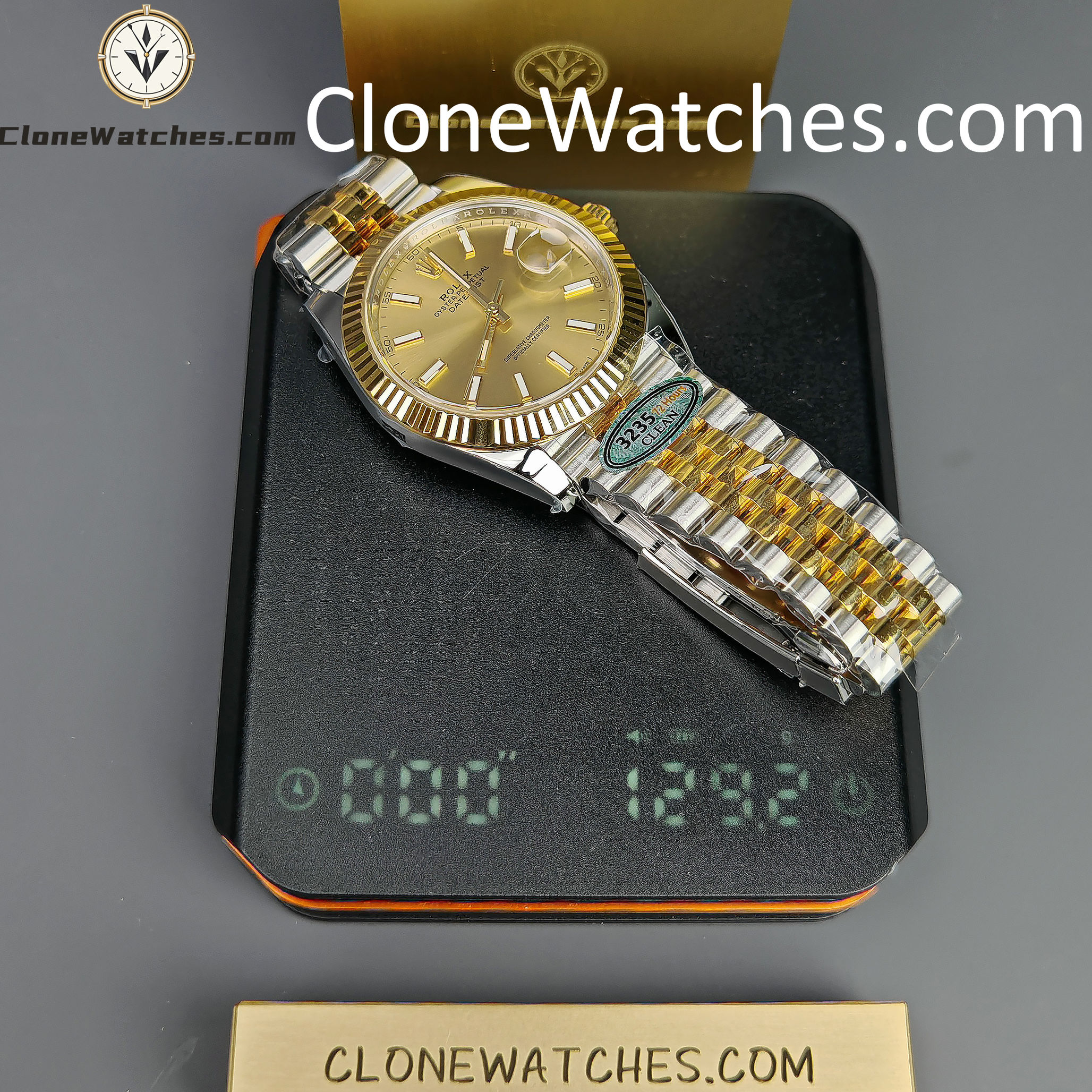 Rolex Super Clone Watches 1:1 DateJust Gold Dial 126333 – 0010 Jubilee 41MM 3235 Movement