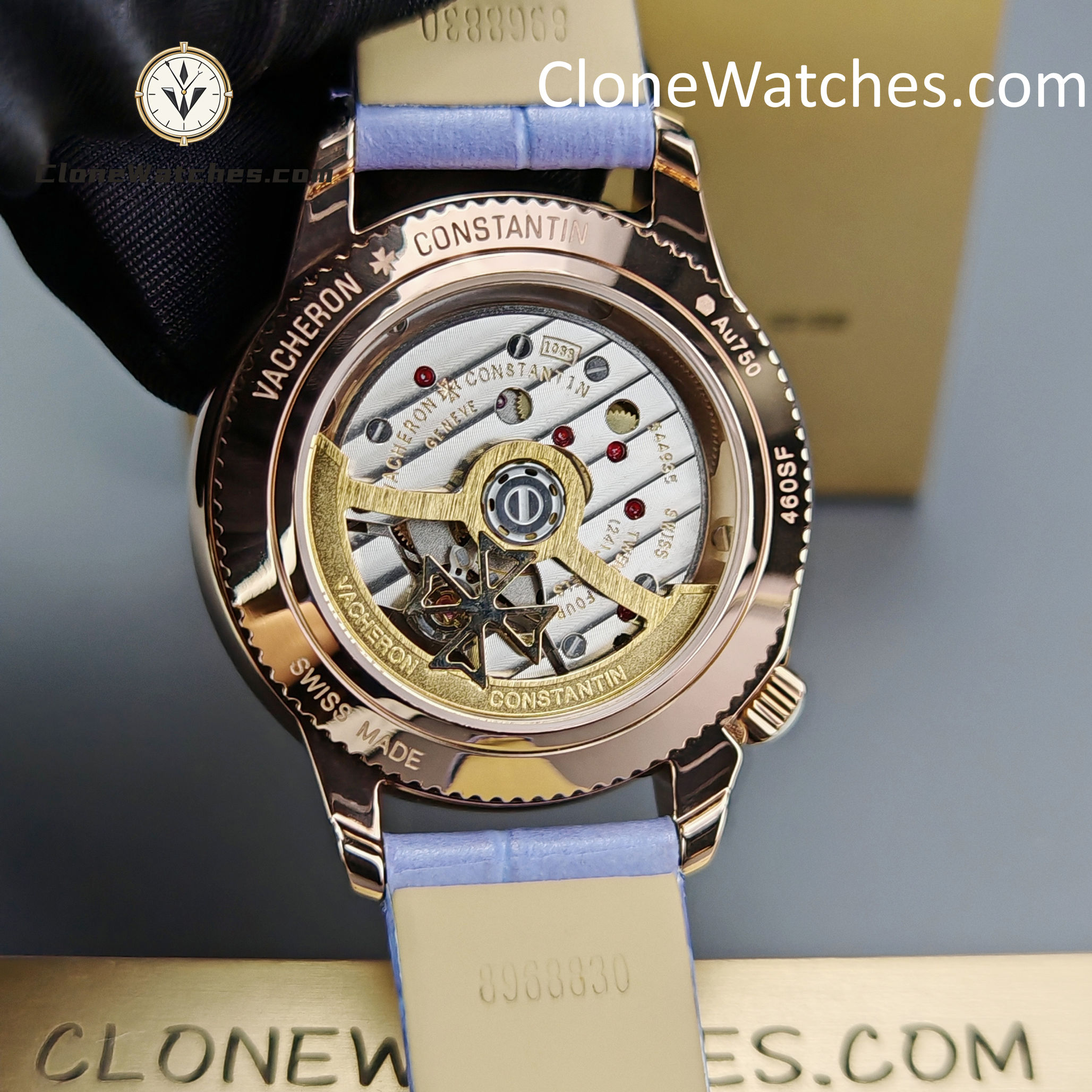 Vacheron Constantin Super Clone Watches 1:1 Égérie Moon Phase 8005F/000R-H030 Purple Dial