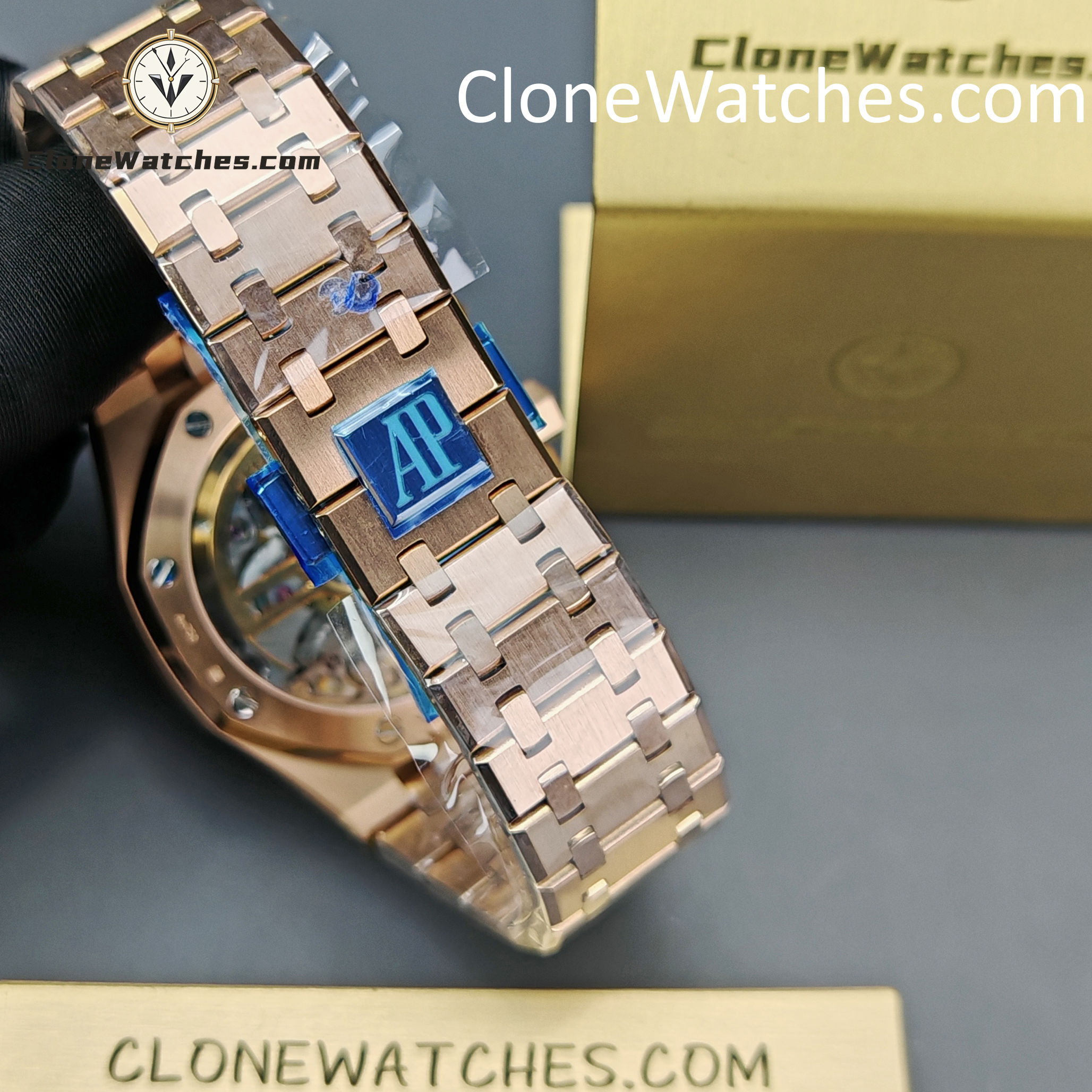 Audemars Piguet Super Clone Watches 1:1 Royal Oak Rose Gold 26240 White Dial