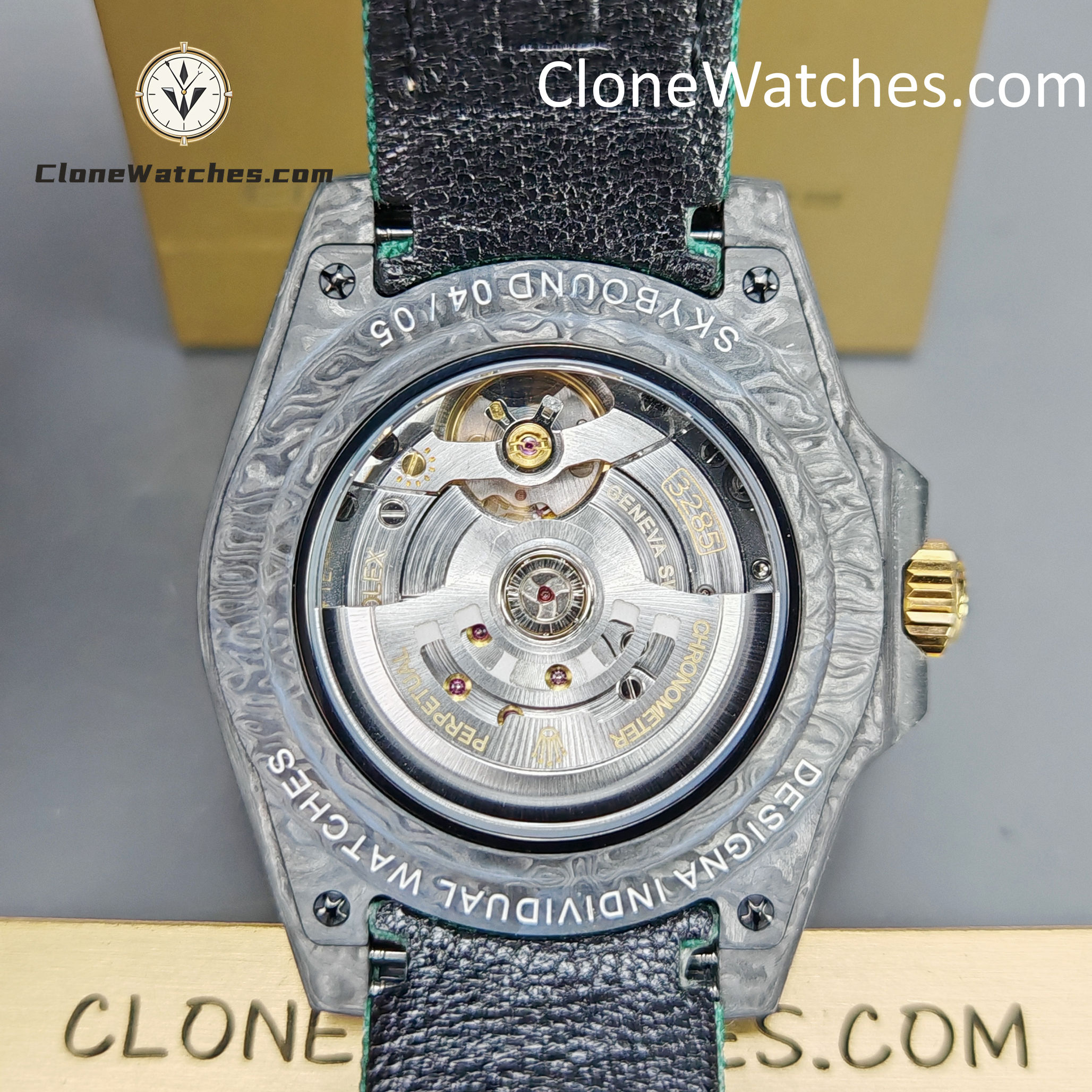 Modified Super Clone Watches 1:1 DIW Rolex GMT Master II NTPT Carbon OASIS Middle East Edition 3285 Movement
